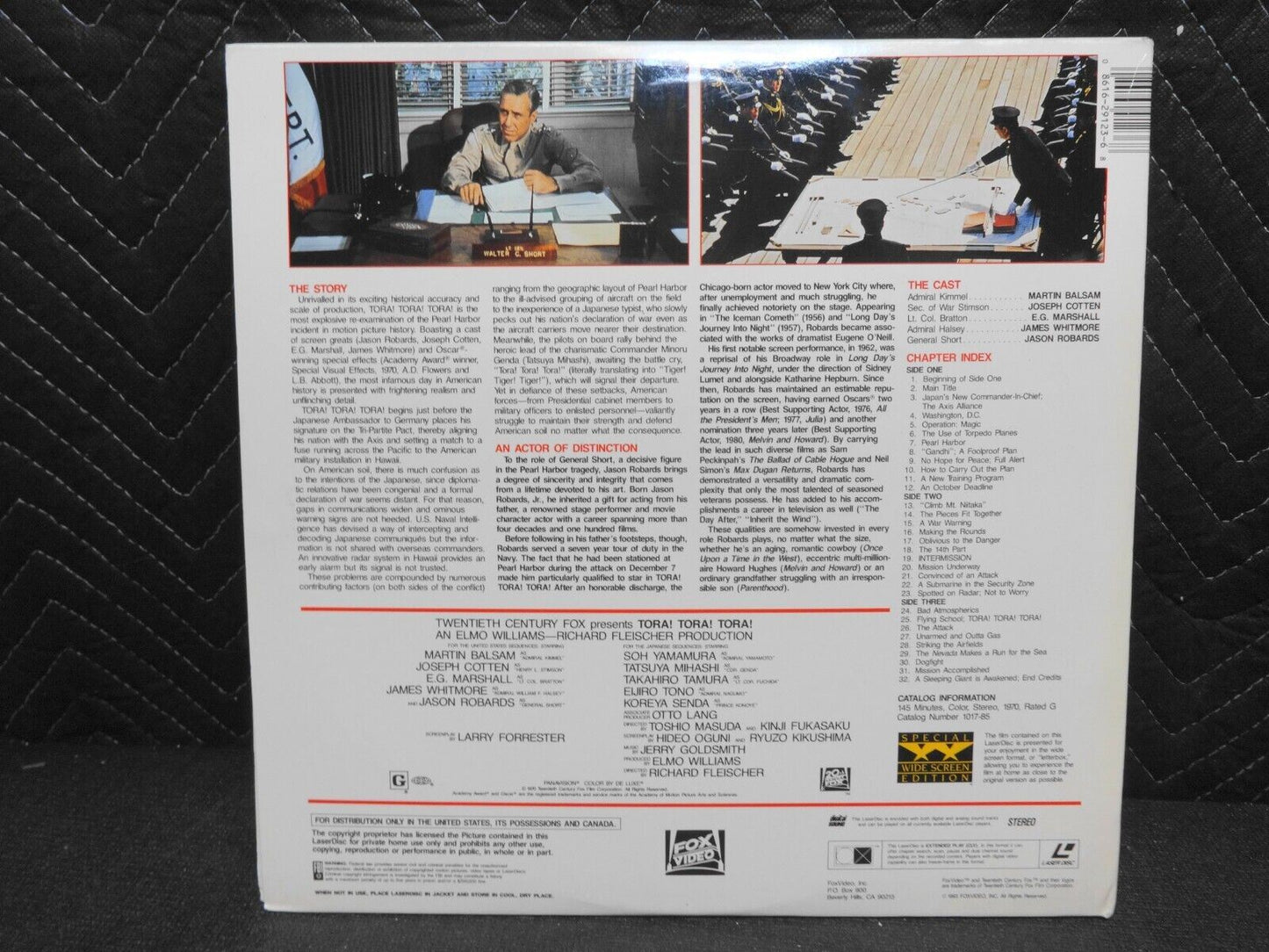 Tora! Tora! Tora! Laserdisc LD Laser Disc Pearl Harbor 2 Disc Joseph Cotton War