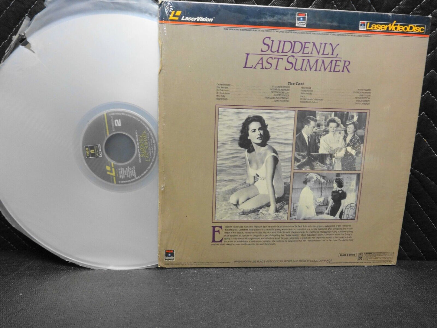 SUDDENLY, LAST SUMMER Laserdisc - ELIZABETH TAYLOR