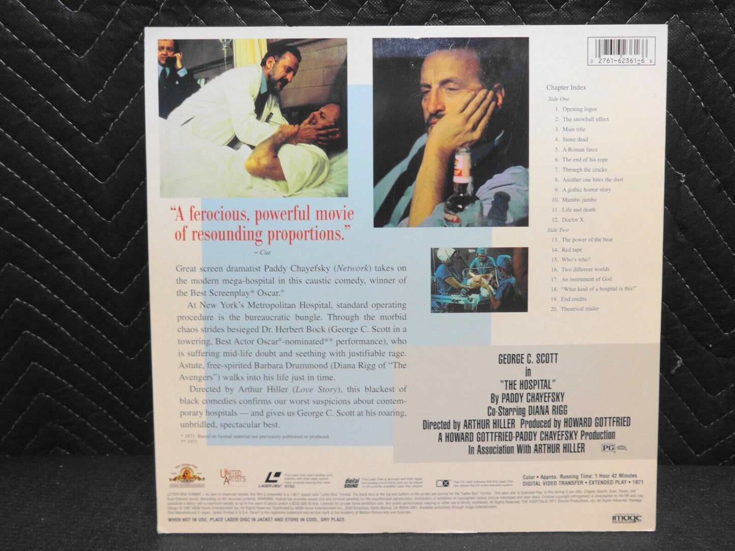 The Hospital 1971 Laserdisc George C Scott, Diana Rigg Letter-Box