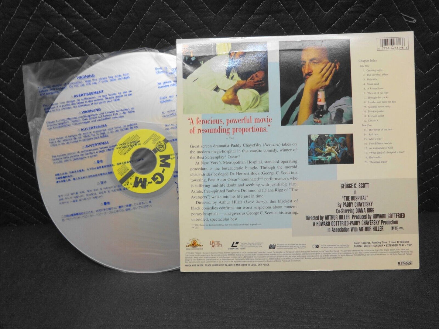 The Hospital 1971 Laserdisc George C Scott, Diana Rigg Letter-Box