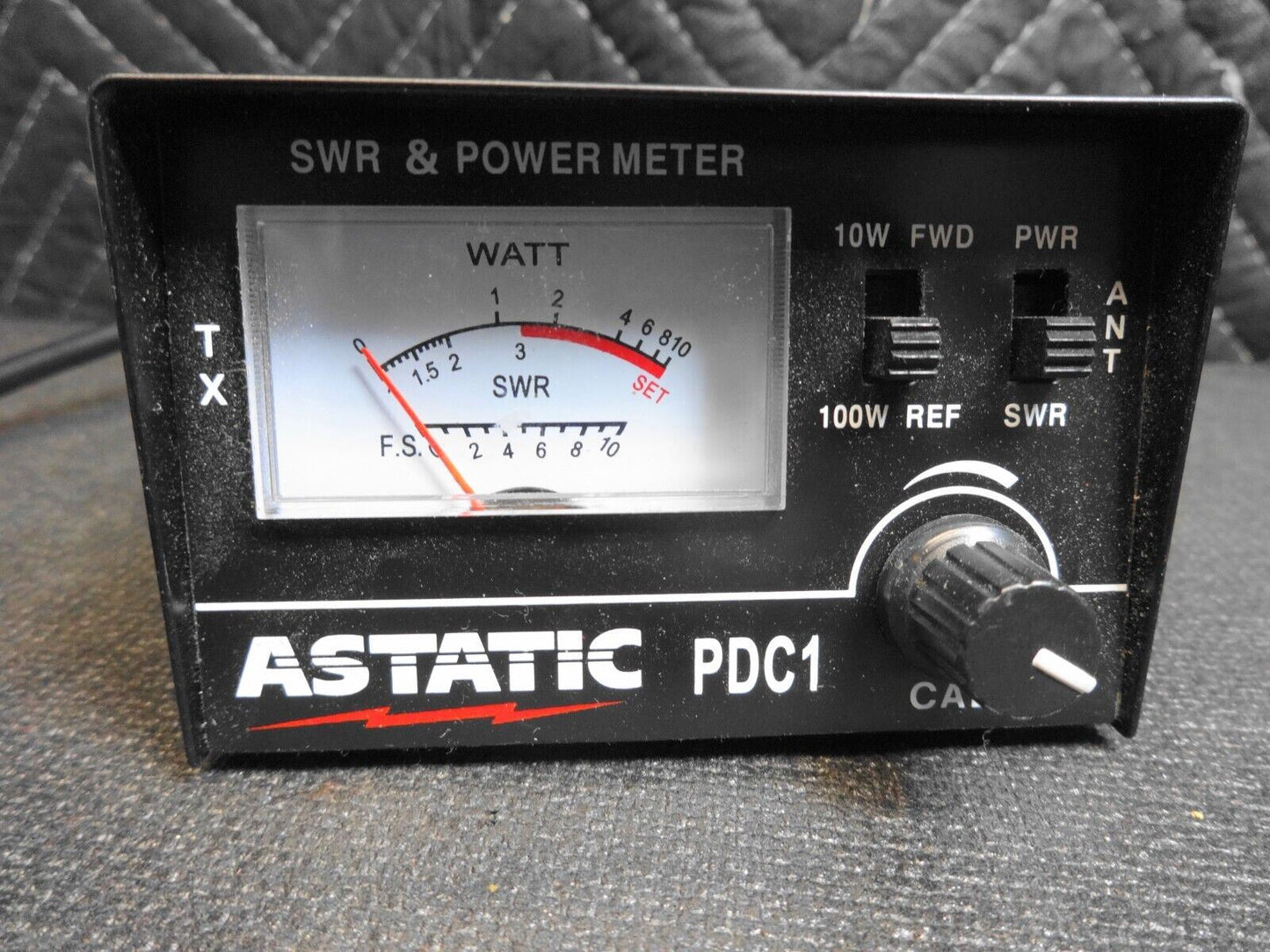 Astatic PDC1 100 Watt SWR Meter 10 watt and 100 watt switches w/ 2’ jumper
