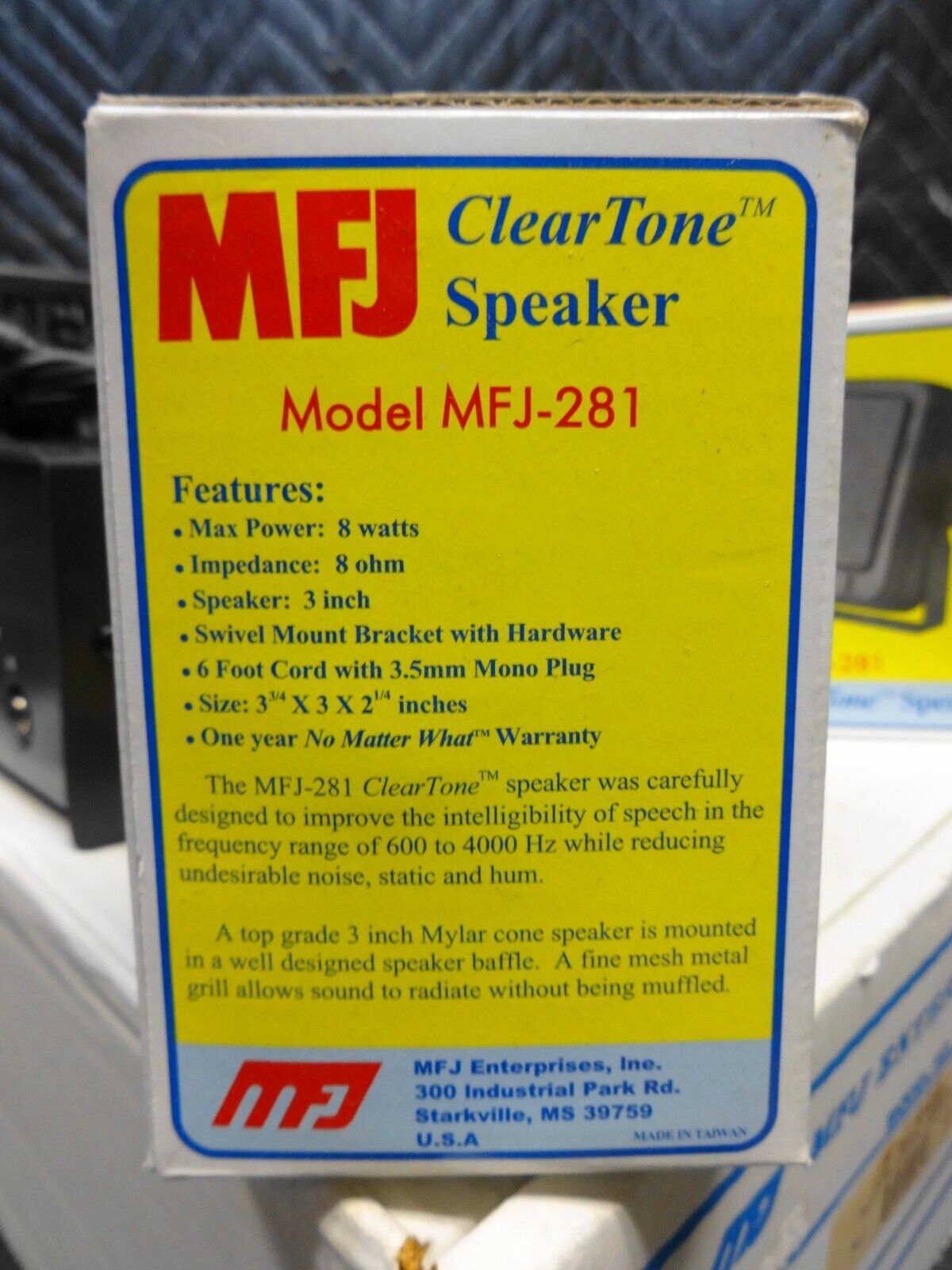 MFJ-618 SPEECH INTELLIGIBILITY ENHANCER Dual Channel w/ Power, Cables, Speakers