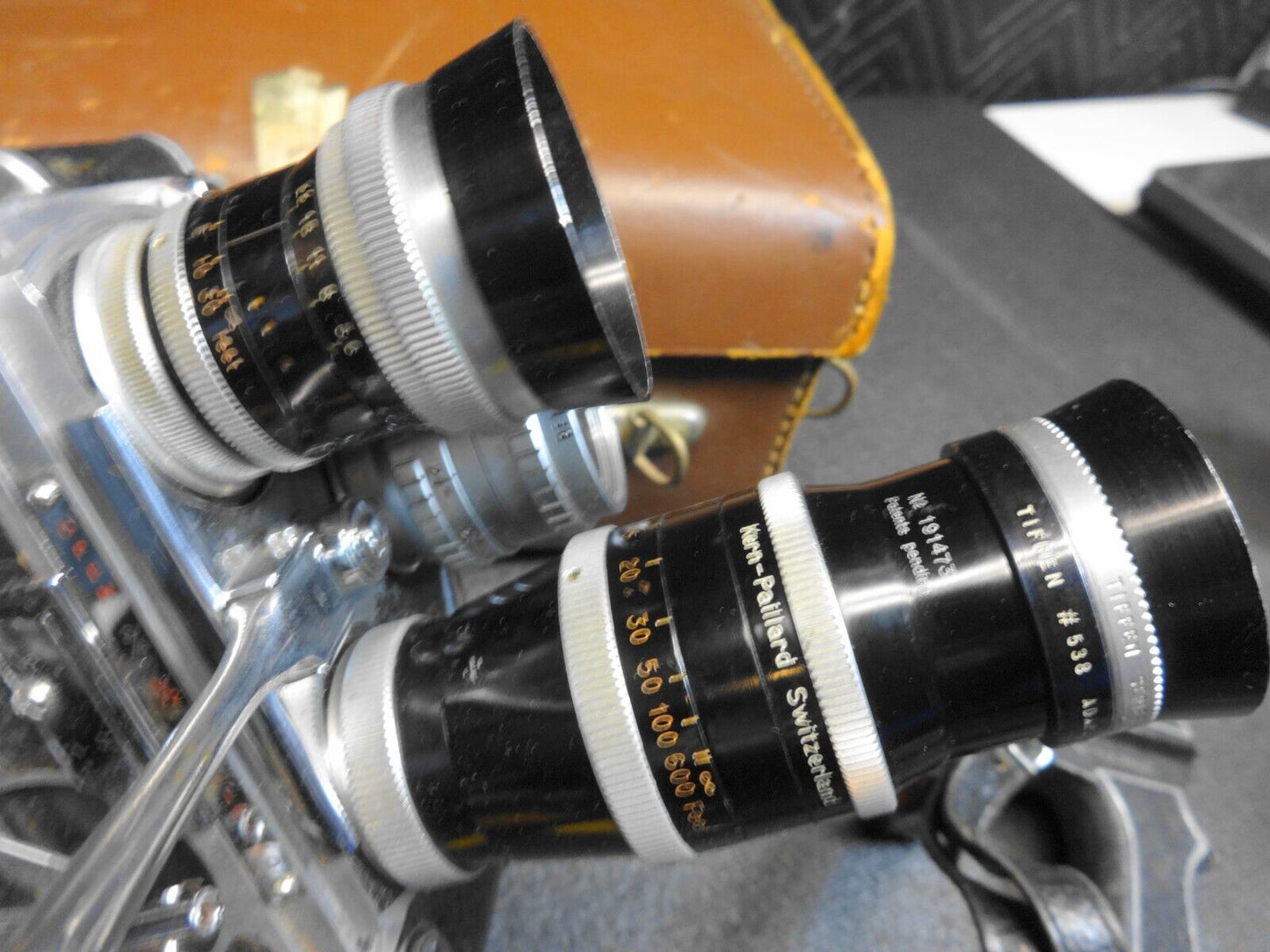 Vintage Paillard Bolex H16 Camera W 3 Lenses, Grip & Case