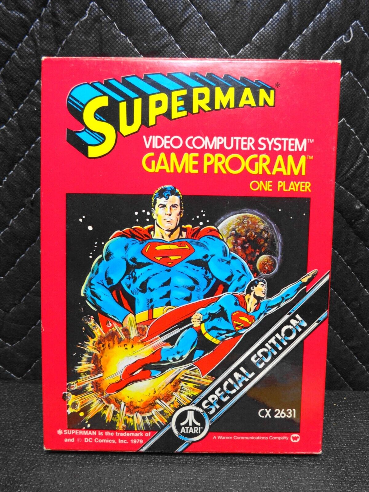 Superman (Atari 2600, 1979) CX2631 Special Edition w/ Box, Manual & Catalog