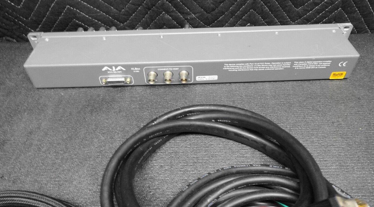 AJA KLBox 101885 Video Editing Hardware Breakout Box with cables