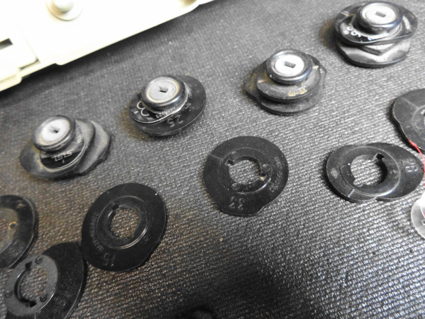 Vintage Necchi Supernova Sewing Machine Accessories Cams Feet Attachments READ