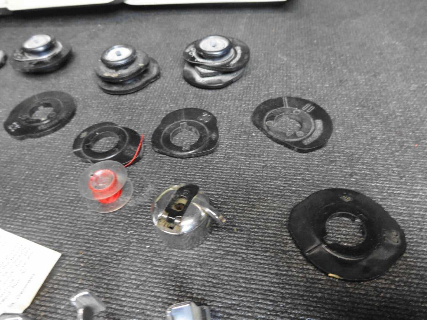 Vintage Necchi Supernova Sewing Machine Accessories Cams Feet Attachments READ