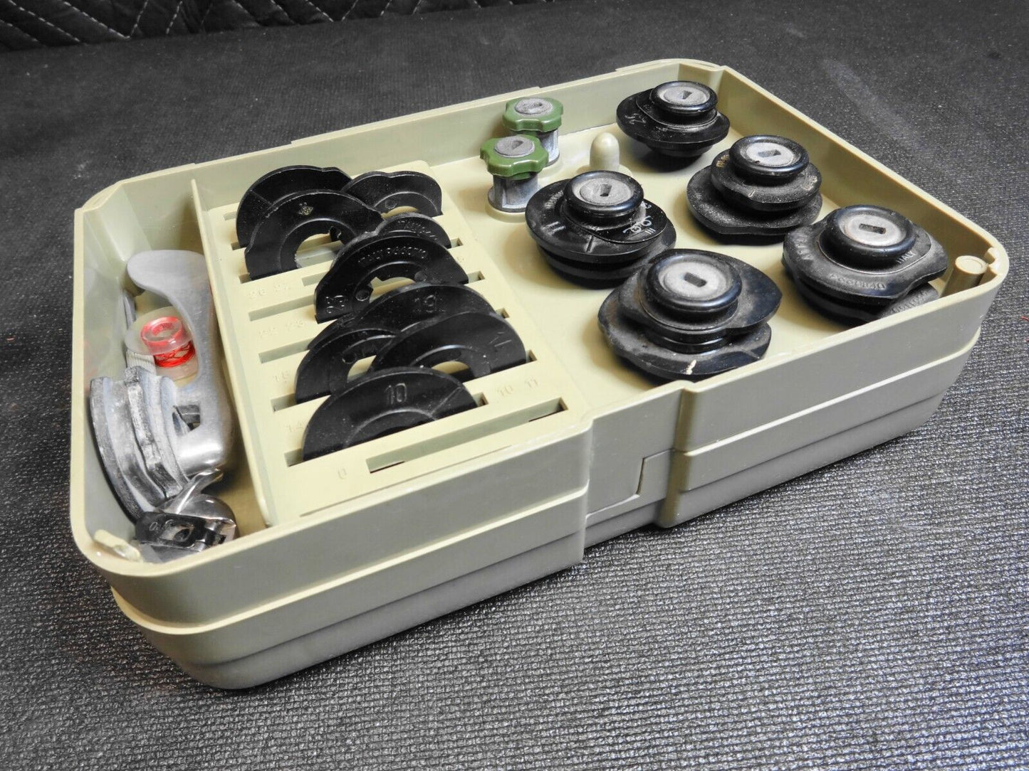 Vintage Necchi Supernova Sewing Machine Accessories Cams Feet Attachments READ