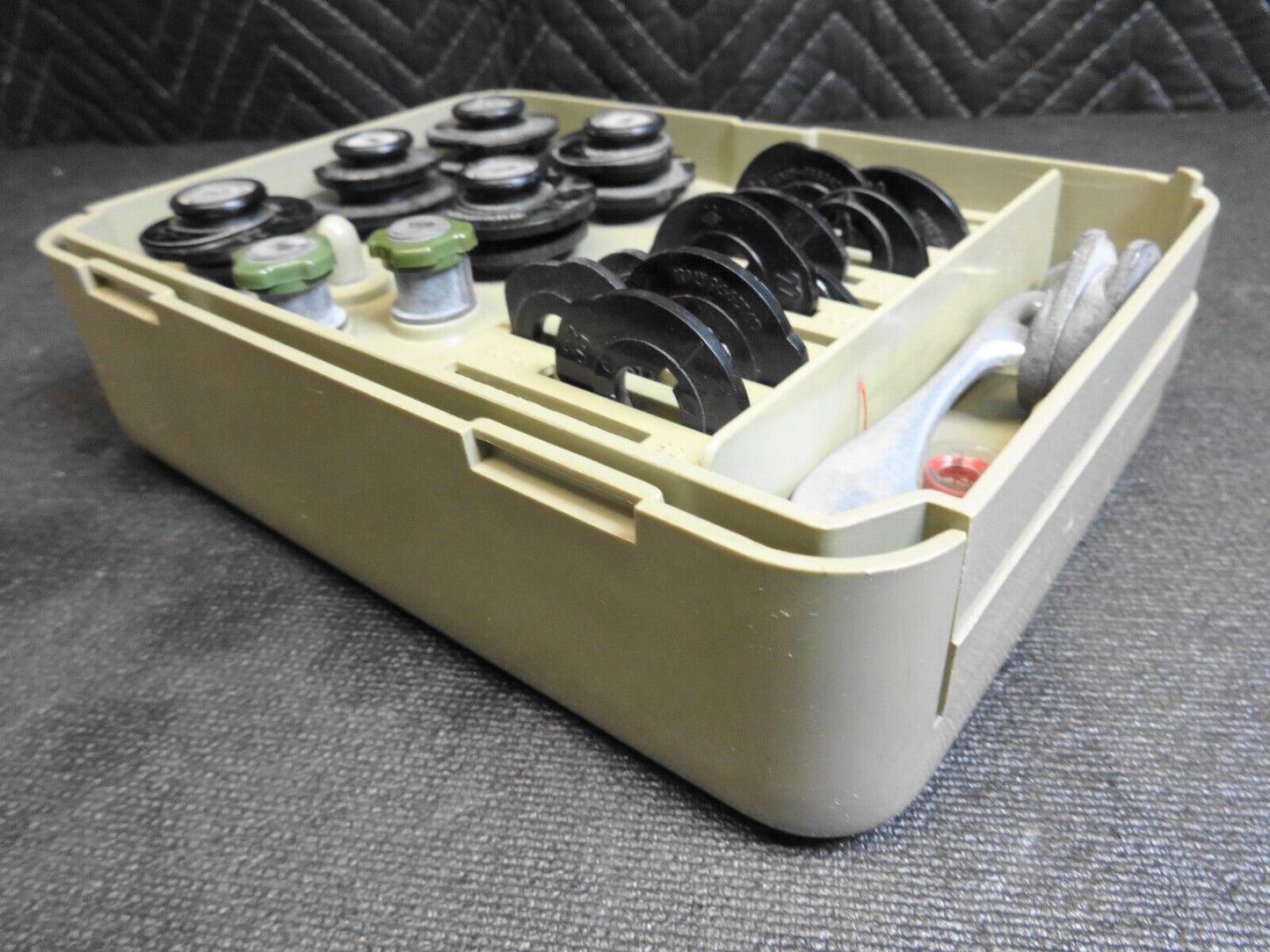 Vintage Necchi Supernova Sewing Machine Accessories Cams Feet Attachments READ