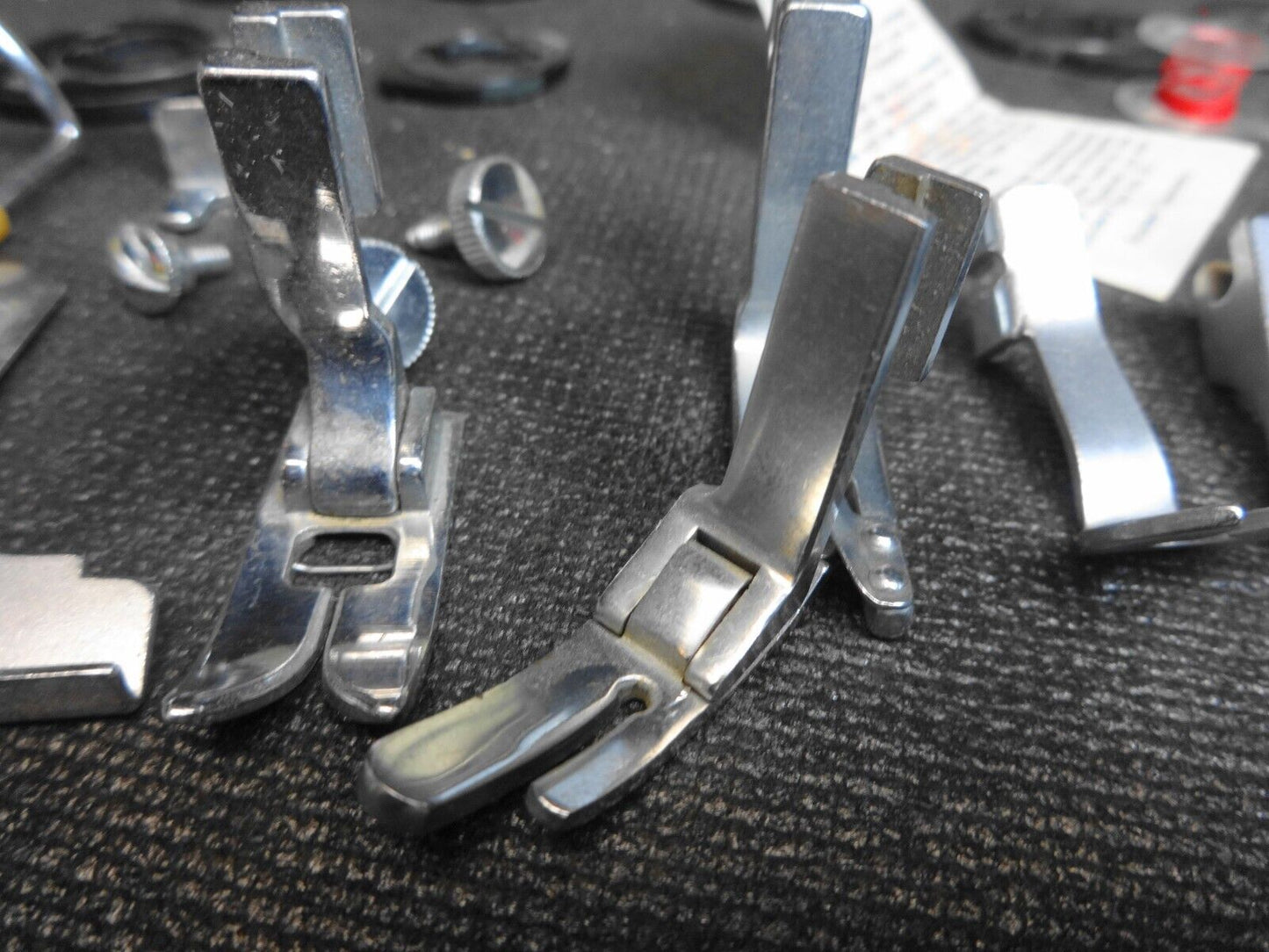 Vintage Necchi Supernova Sewing Machine Accessories Cams Feet Attachments READ