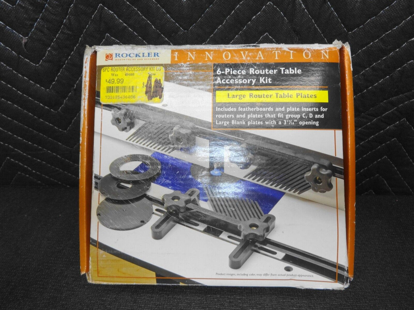 Rockler Standard Router Table 6-Piece Accessory Kit Feather Boards Inserts - New