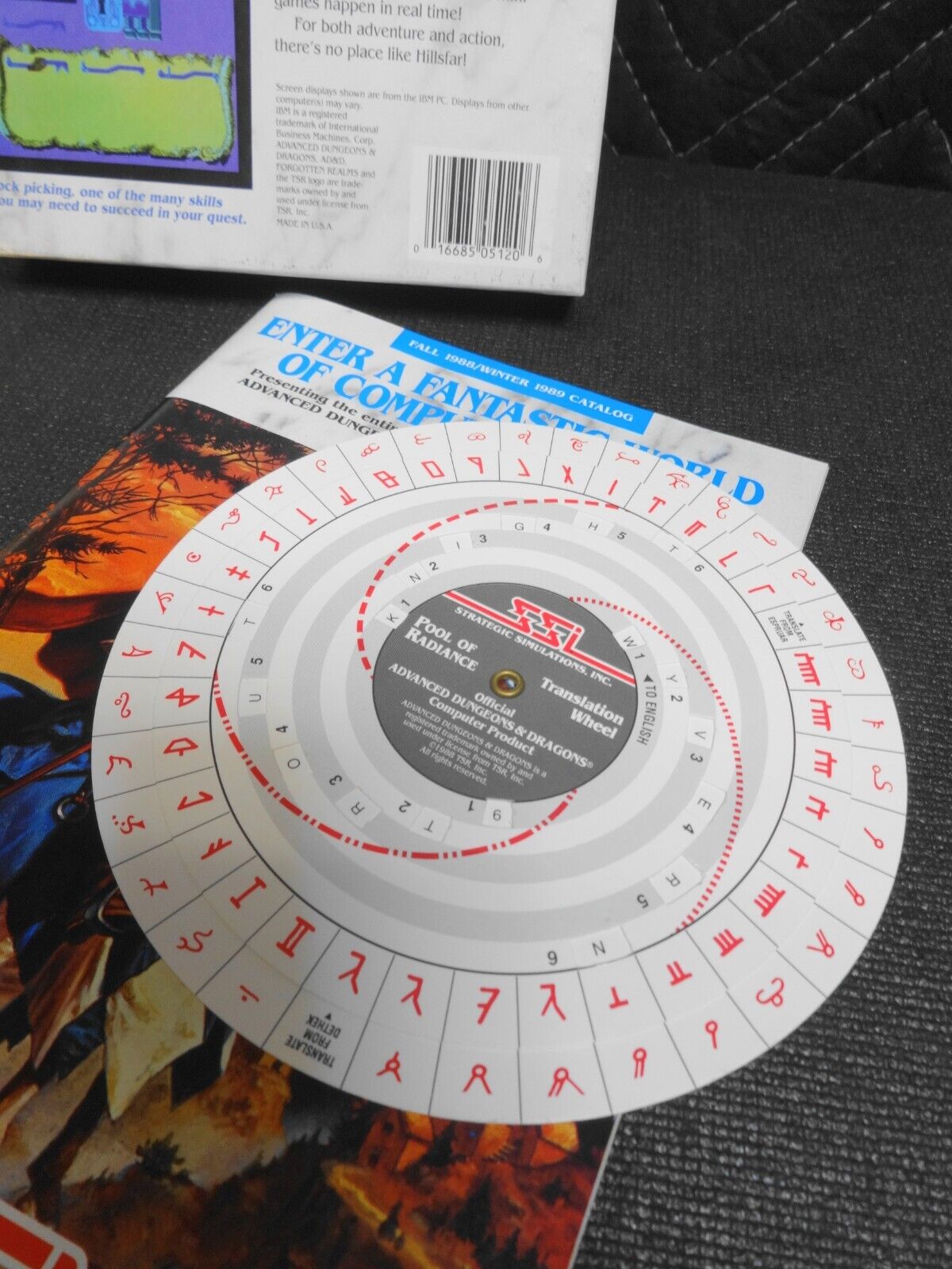 AD&D HILLSFAR SSI w/Poster Commodore 64/128 - Advanced Dungeons & Dragons