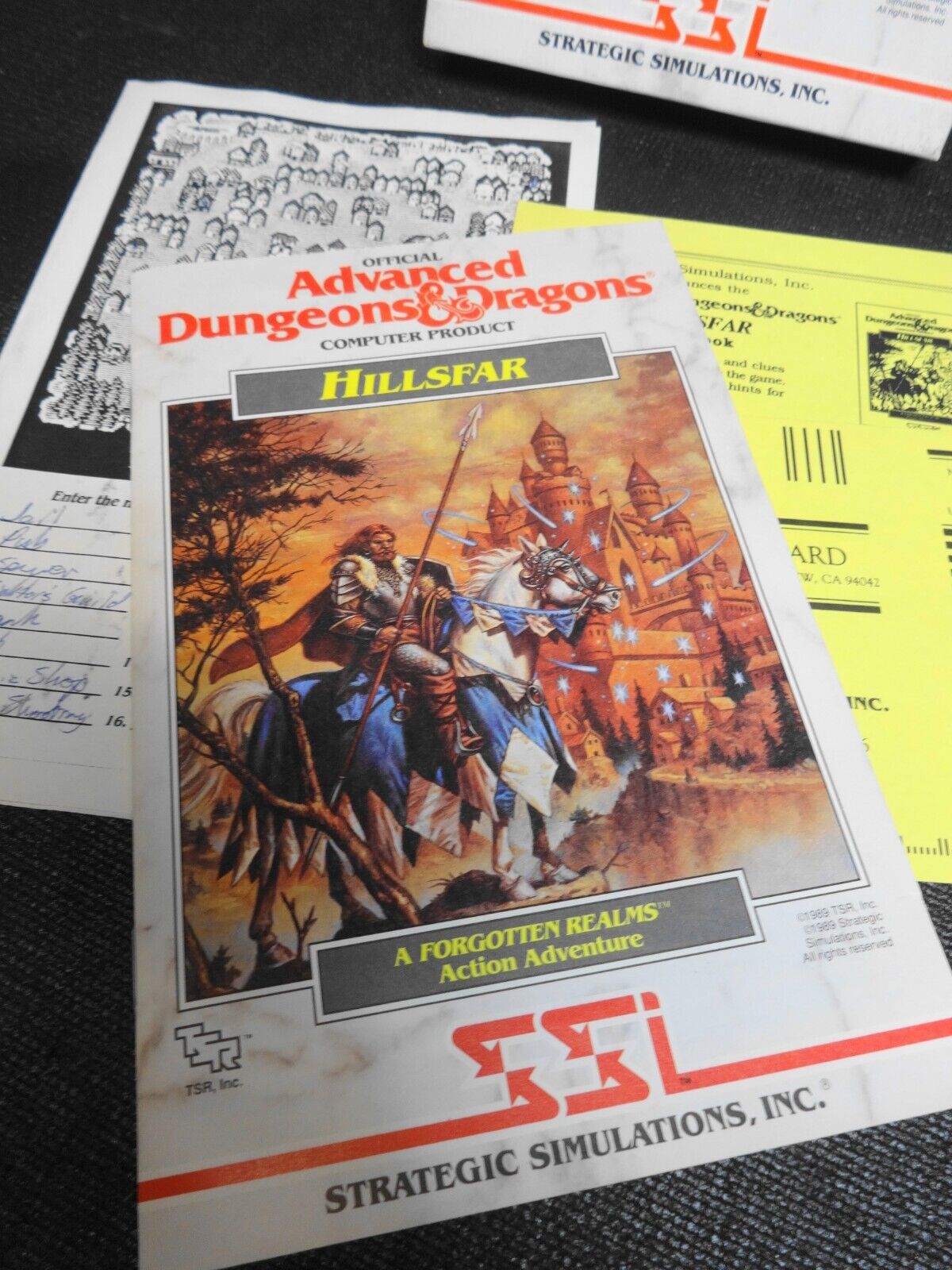 AD&D HILLSFAR SSI w/Poster Commodore 64/128 - Advanced Dungeons & Dragons