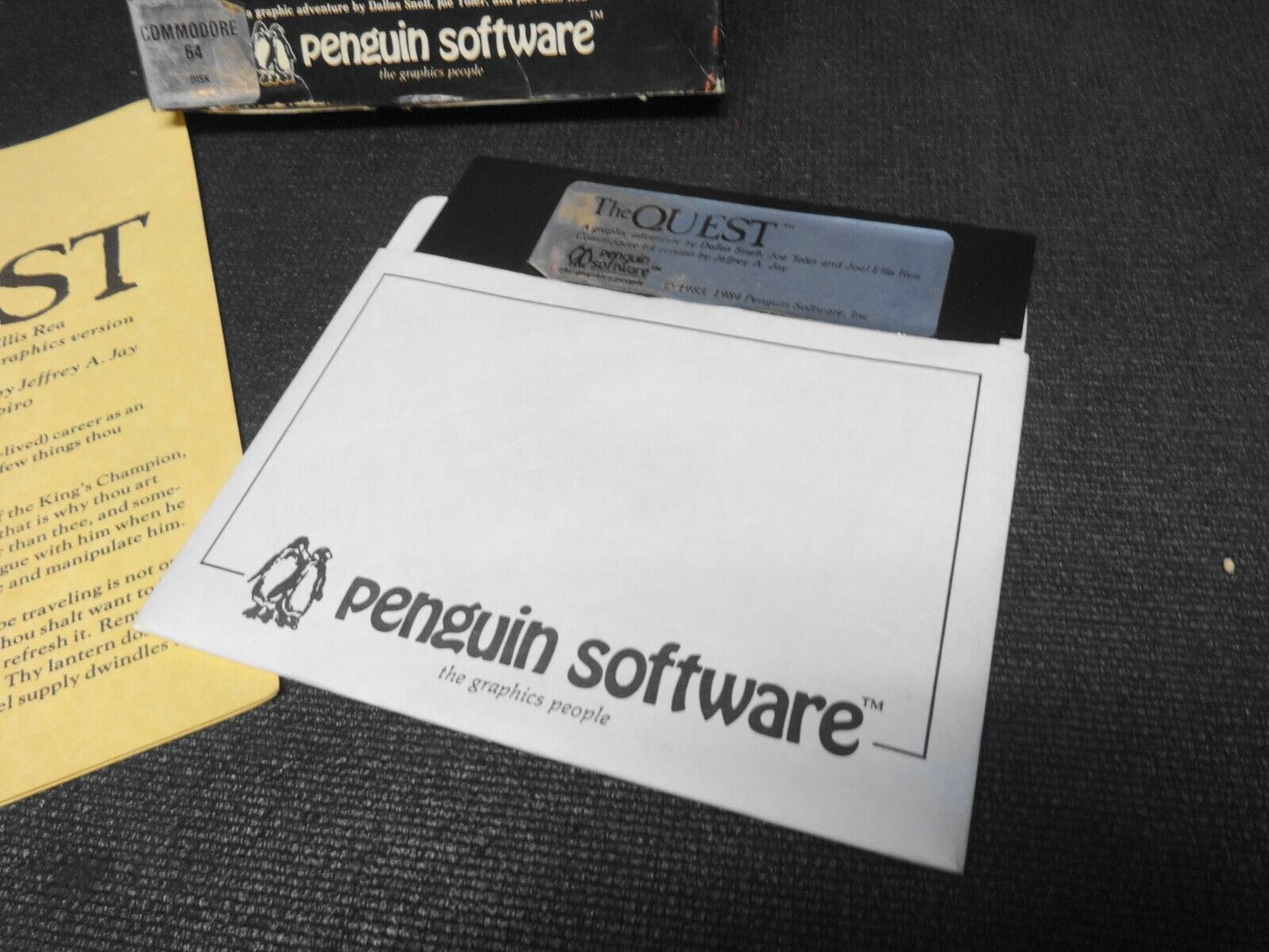 THE QUEST FOR COMMODORE 64 128 GAME BY PENGUIN SOFTWARE