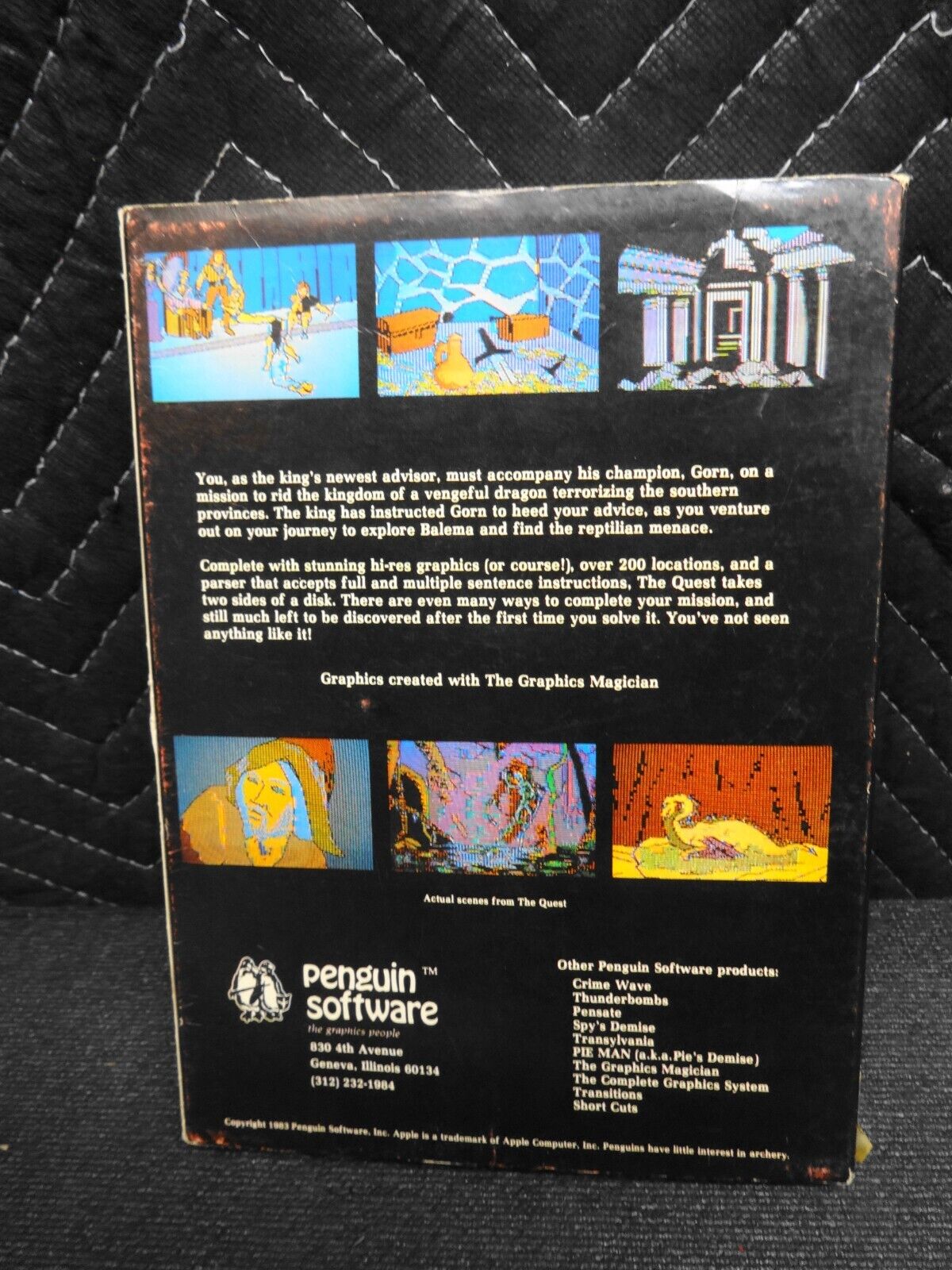 THE QUEST FOR COMMODORE 64 128 GAME BY PENGUIN SOFTWARE