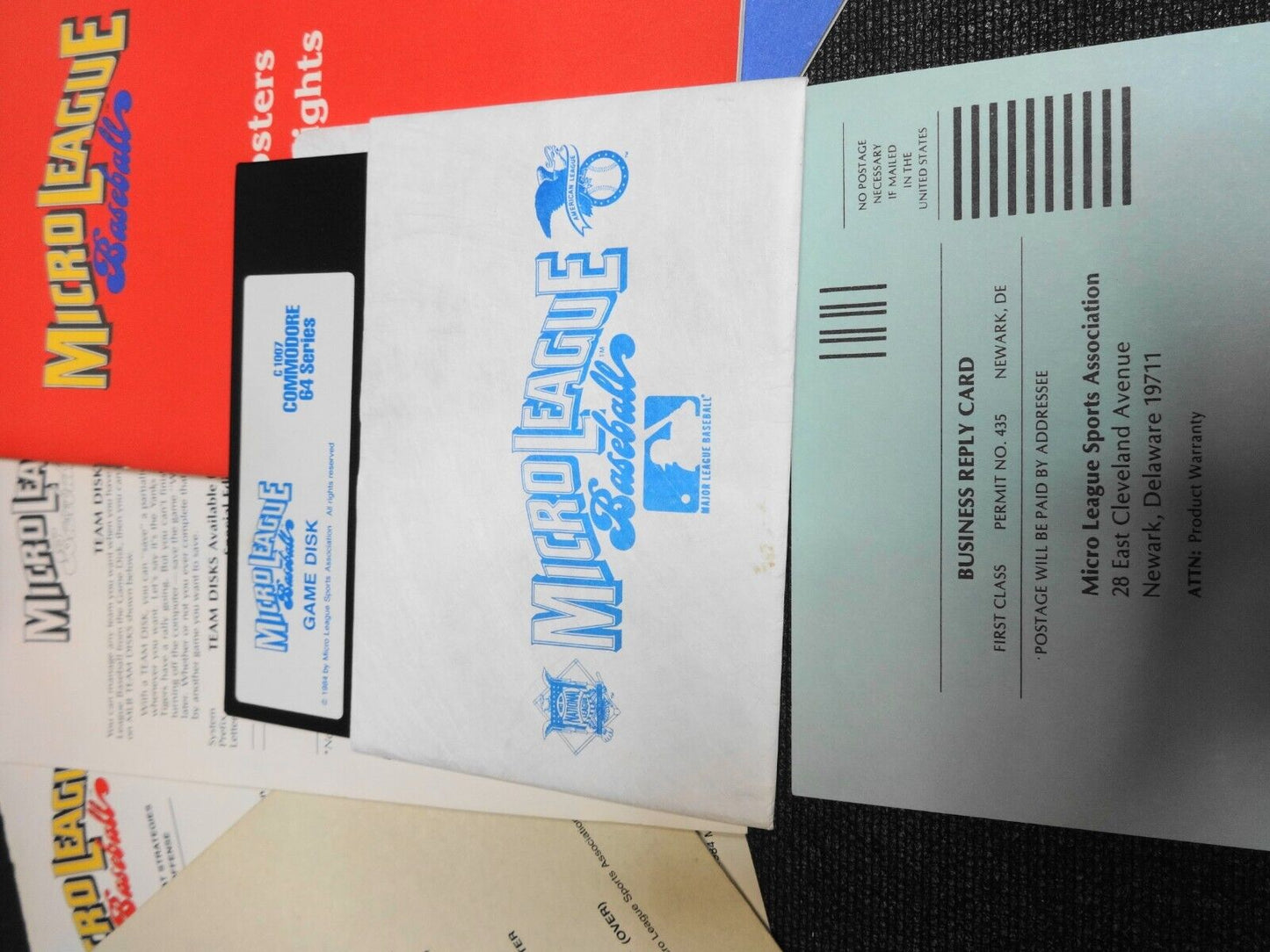 Micro League Baseball Commodore 64 C64 Game CIB