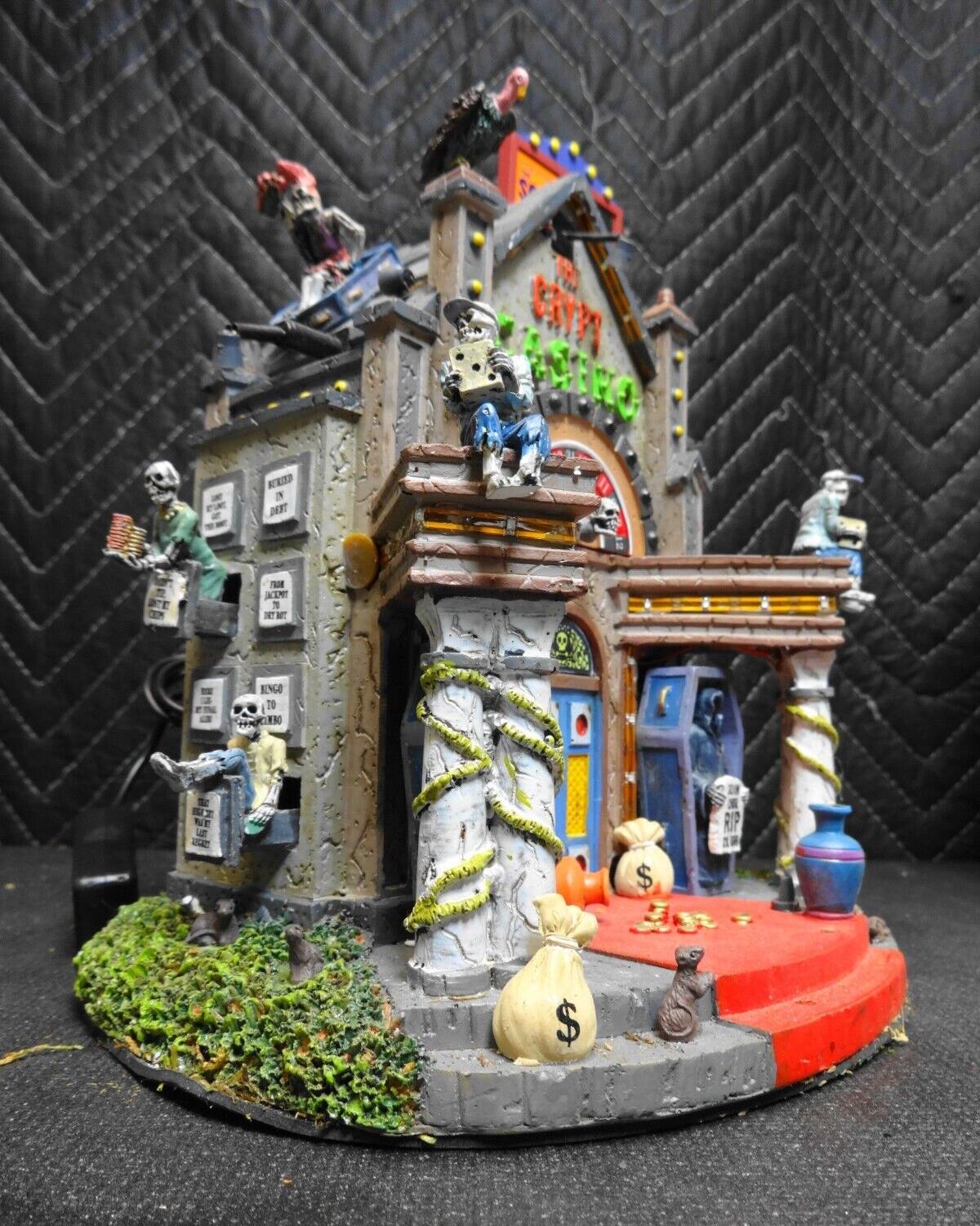 Lemax Spooky Town THE CRYPT CASINO Ghouls Halloween Village - Lights & Sounds
