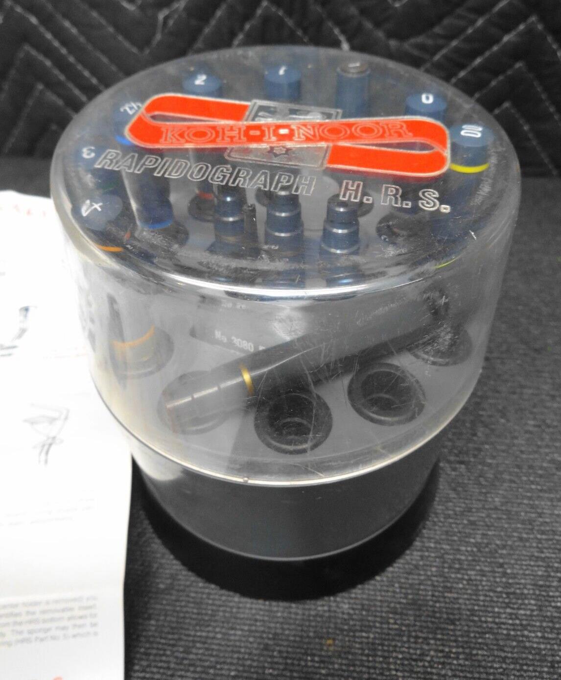 Vintage Koh-I-Noor Rapidograph Technical Pen Set w/ Pamphlet - 1978