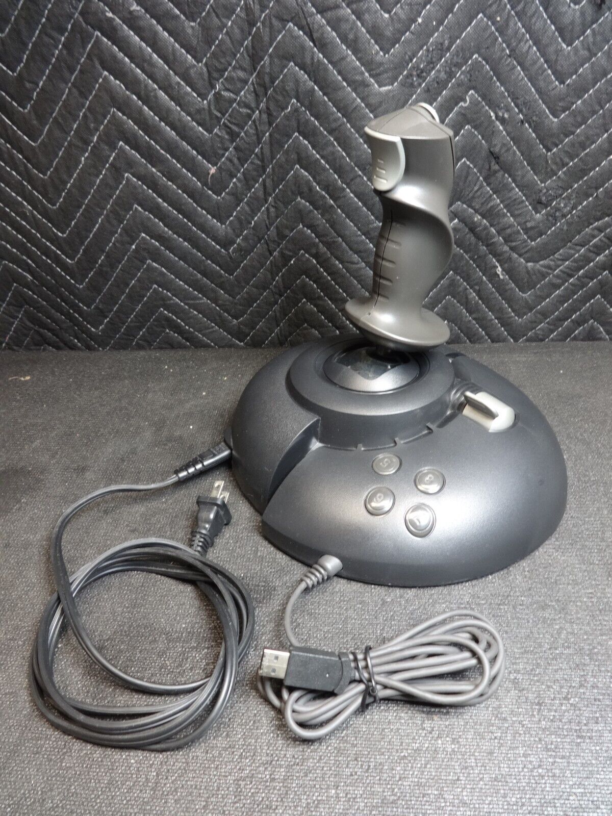 Microsoft SideWinder Force Feedback 2 USB Joystick X05-63776 Flight Simulator