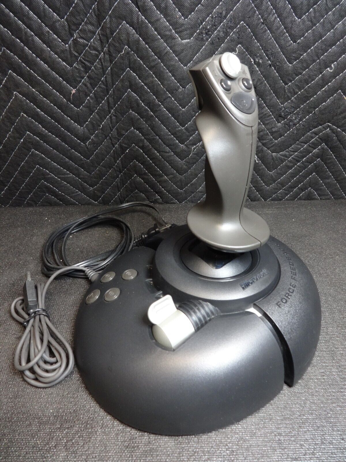 Microsoft SideWinder Force Feedback 2 USB Joystick X05-63776 Flight Simulator
