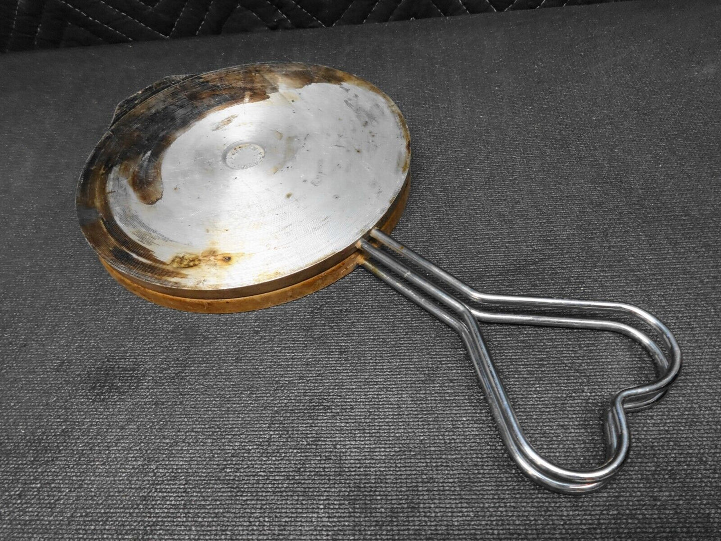 Vintage EVA Denmark Cast Aluminum Heart Waffle Iron