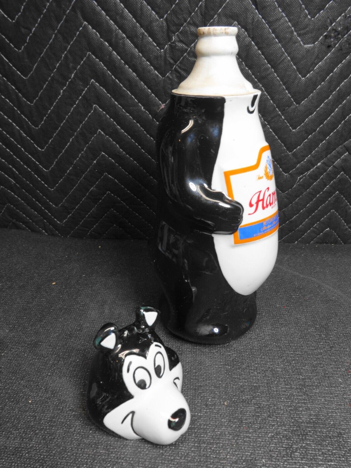 VINTAGE 1972 HAMMS BEER DECANTER GROWLER BEAR MADE IN BRAZIL BY CERAMARTE BWG