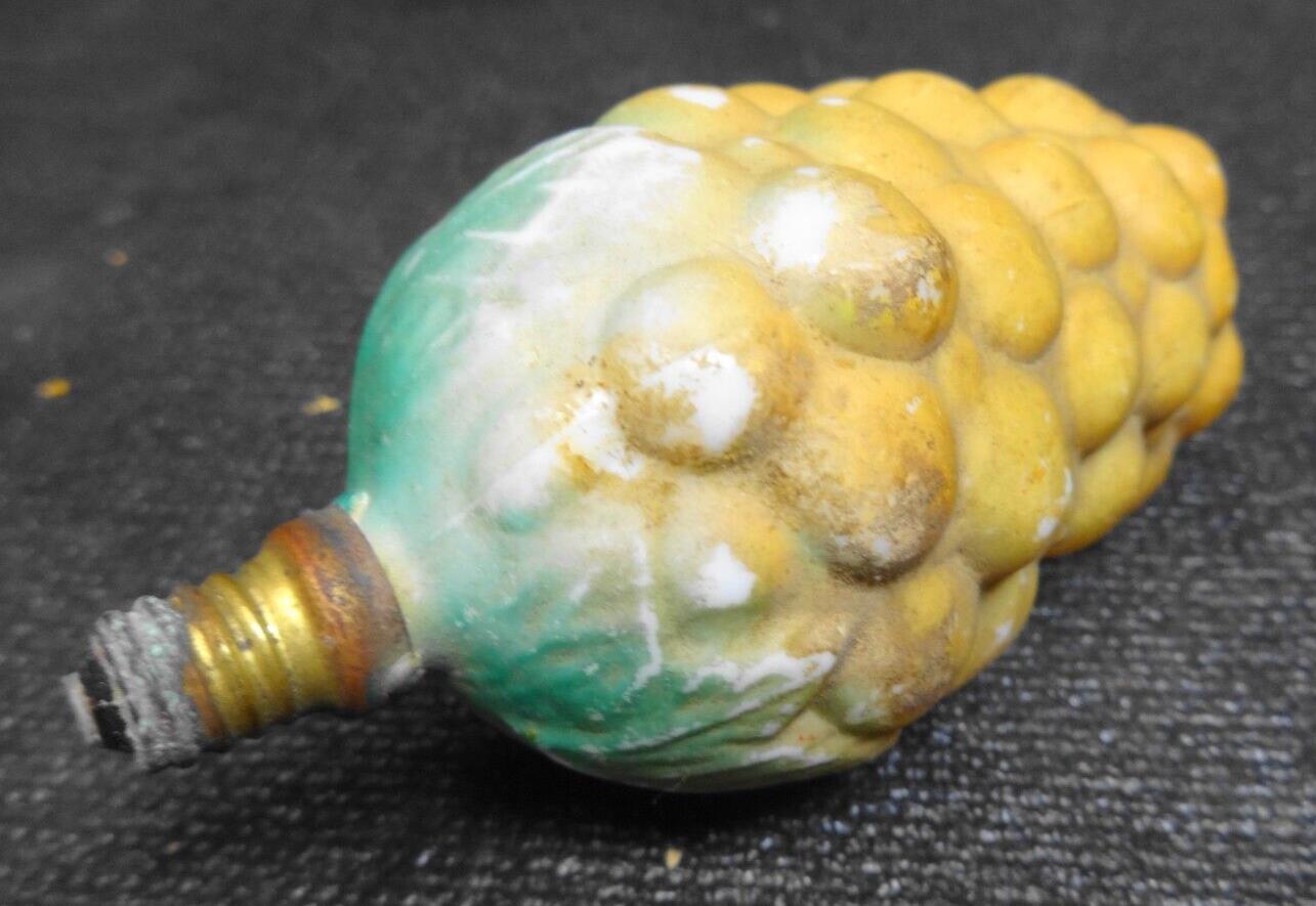 5x Vintage Painted Milk Glass Figural Christmas Light Bulb Bunch Of Grapes Fruit