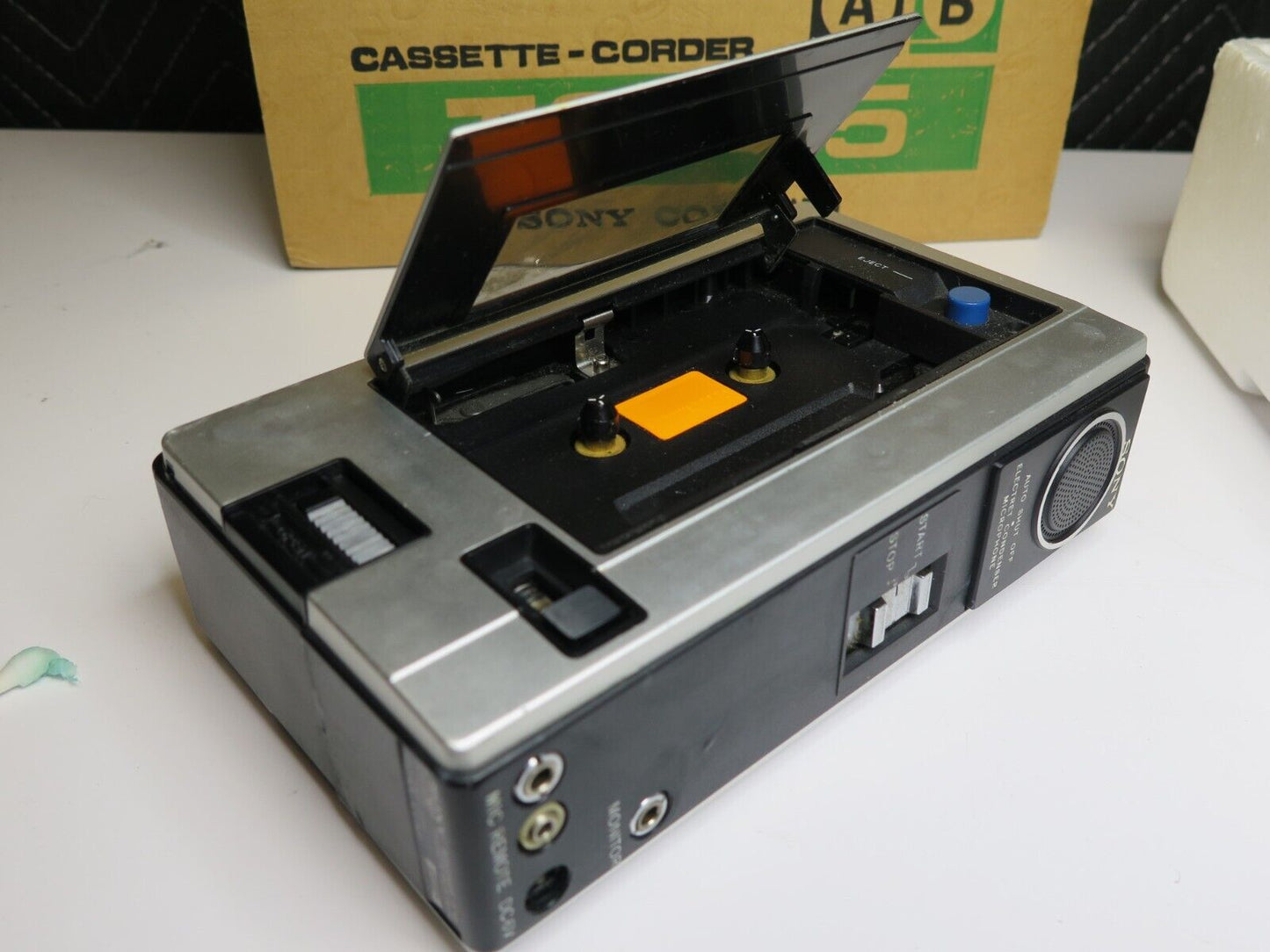 SONY TC-45 TAPE RECORDER CASSETTE PLAYER VINTAGE in Original Box w/ Manual
