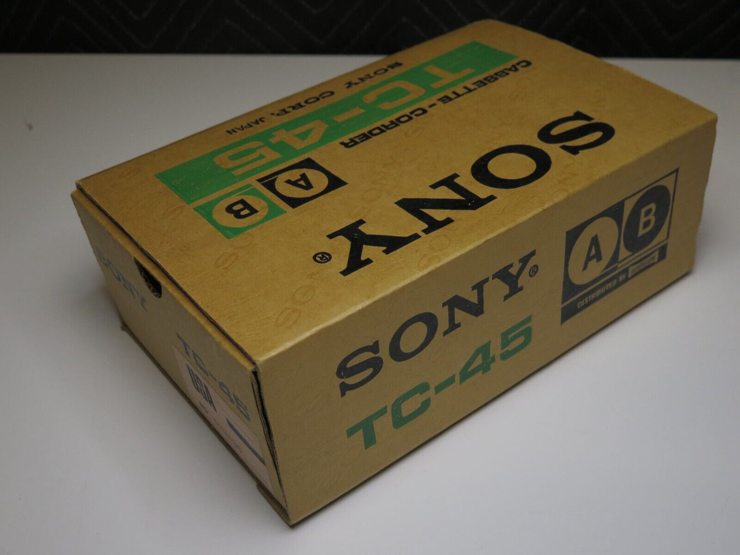 SONY TC-45 TAPE RECORDER CASSETTE PLAYER VINTAGE in Original Box w/ Manual