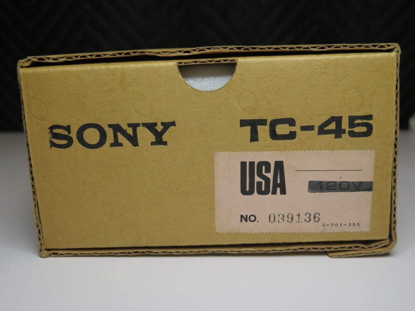 SONY TC-45 TAPE RECORDER CASSETTE PLAYER VINTAGE in Original Box w/ Manual
