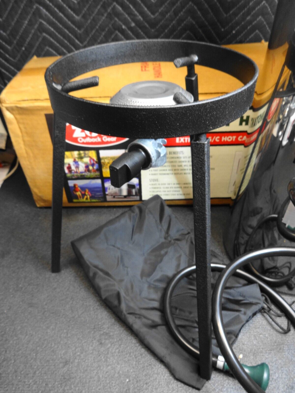 ZODI Outdoor Gear Instant Hot Shower Stove Top Water Heater W/Soft Case