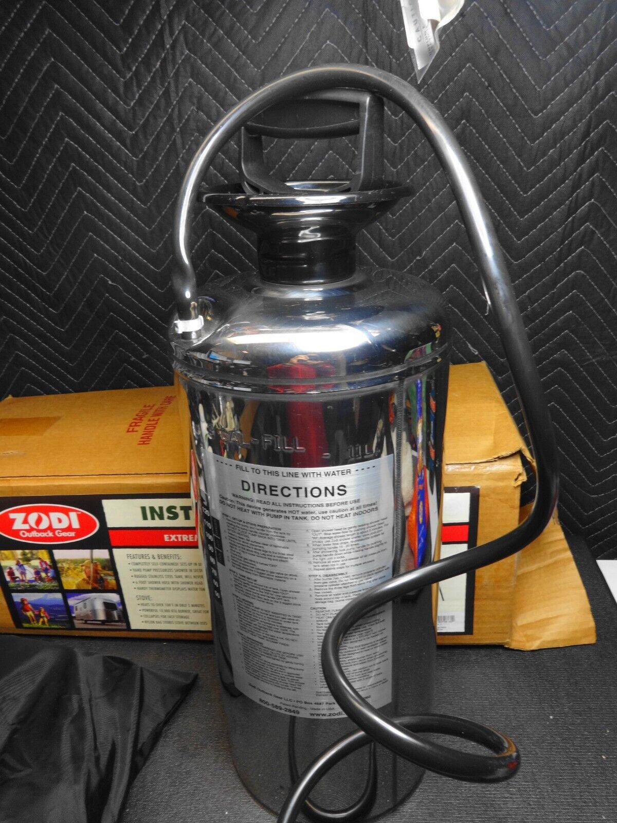 ZODI Outdoor Gear Instant Hot Shower Stove Top Water Heater W/Soft Case