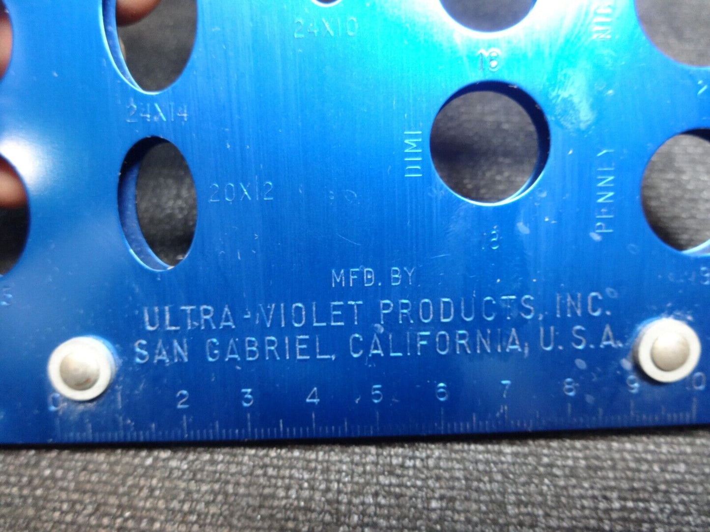 Gem-Temp J325 Ultra Violet Products Inc Lapidary circle & oval Aluminum template