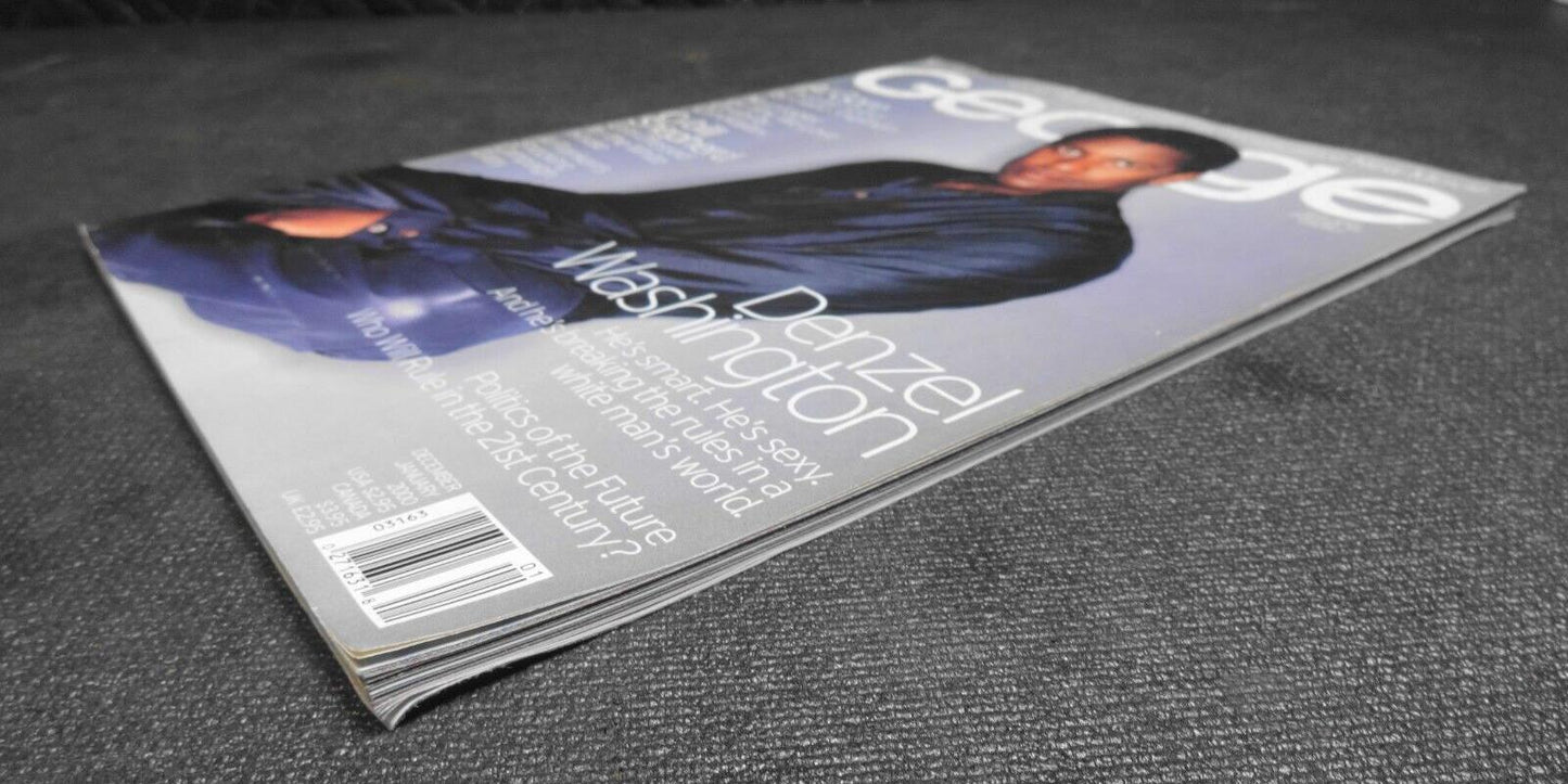 George Magazine December January 2000 Denzel Washington Cybill Shepherd Al Gore