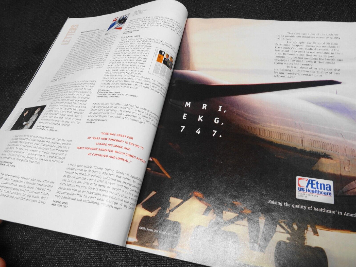 George Magazine December January 2000 Denzel Washington Cybill Shepherd Al Gore