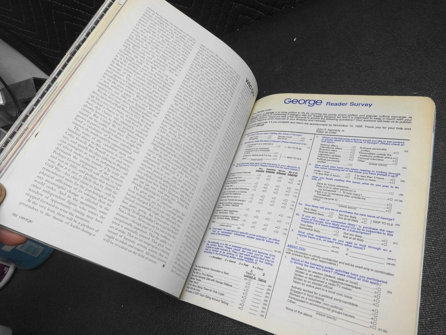 George, The Magazine Inaugural Issue Oct/Nov 1995