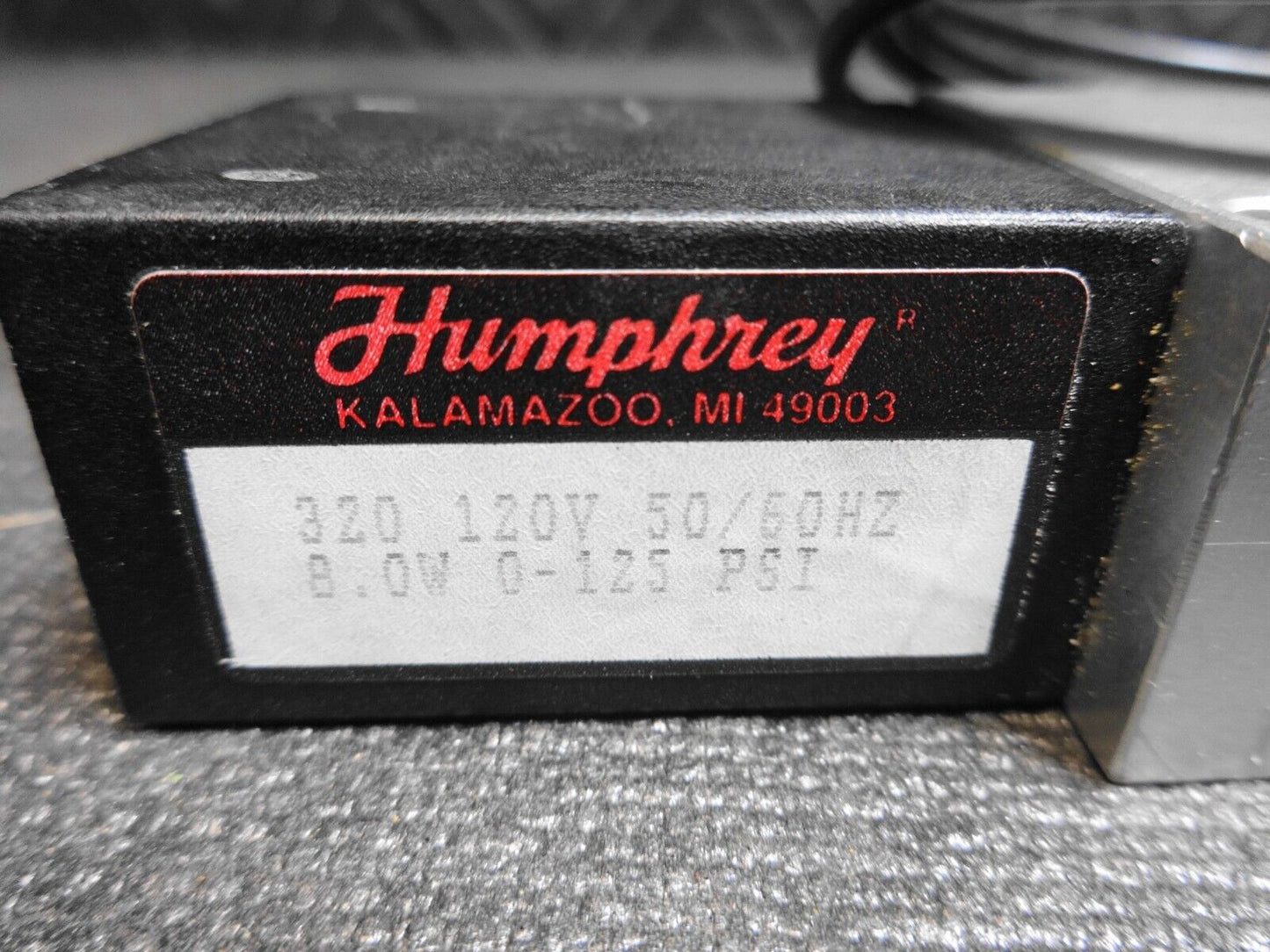 8.0W 0-125 PSI 320 120V AC HUMPHREY VALVE