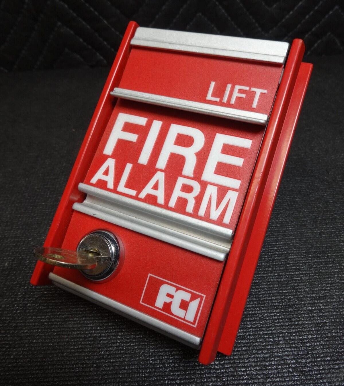 NEW OPEN BOX FCI MS-2 Fire Alarm Pull Station RED IN COLOR WITH KEY