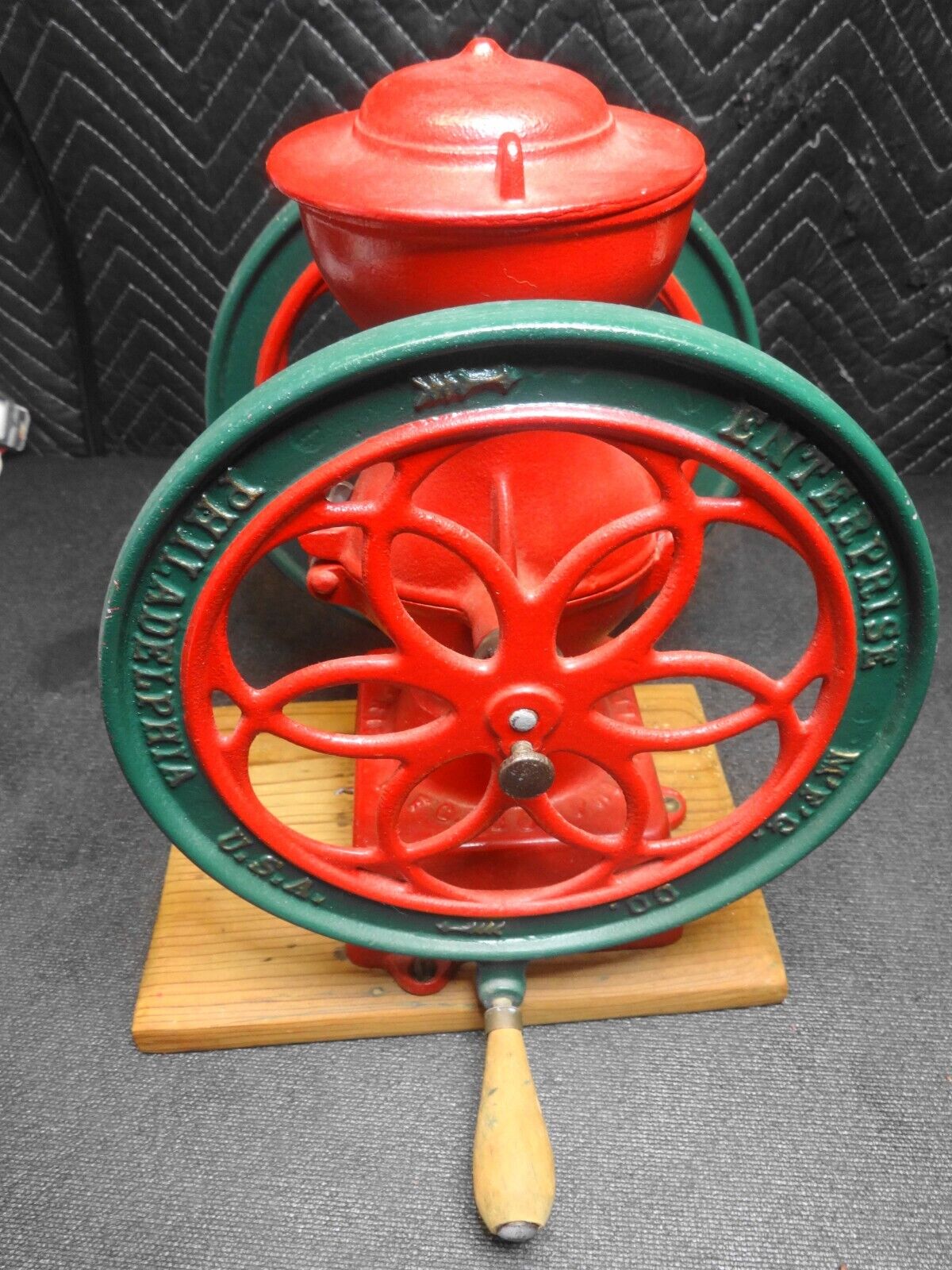 Antique Vintage Enterprise Cast Iron Coffee Grinder