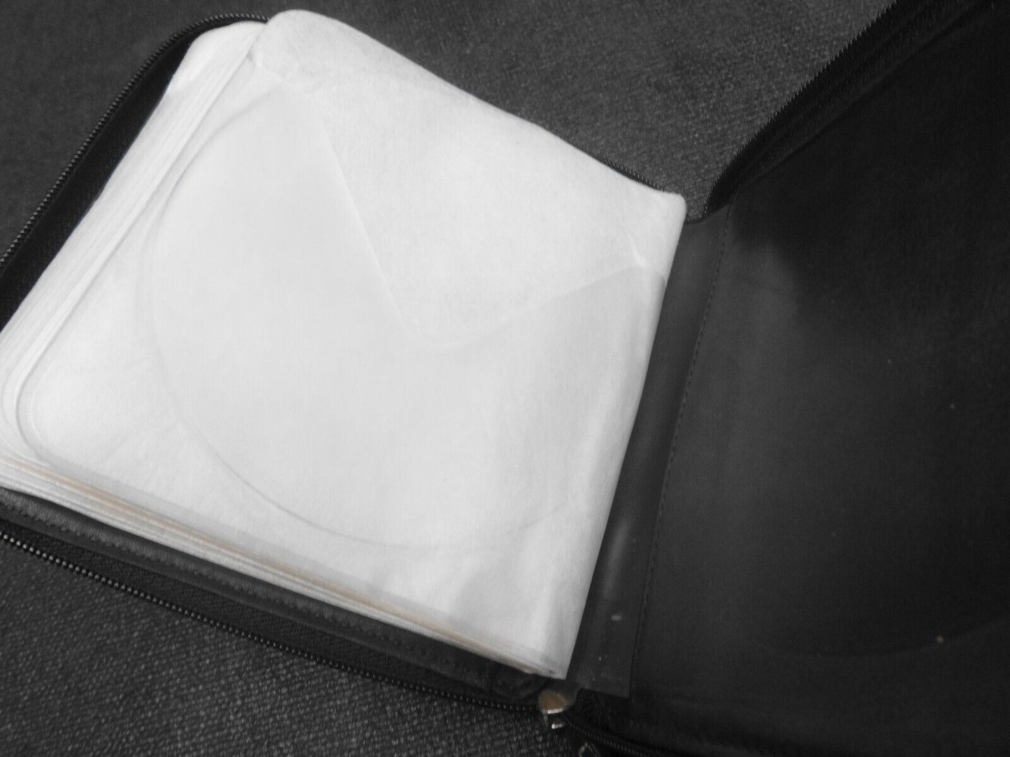 Coach Compact Disc Brown Leather Zip Around Carrying Case CD Wallet Holds 12