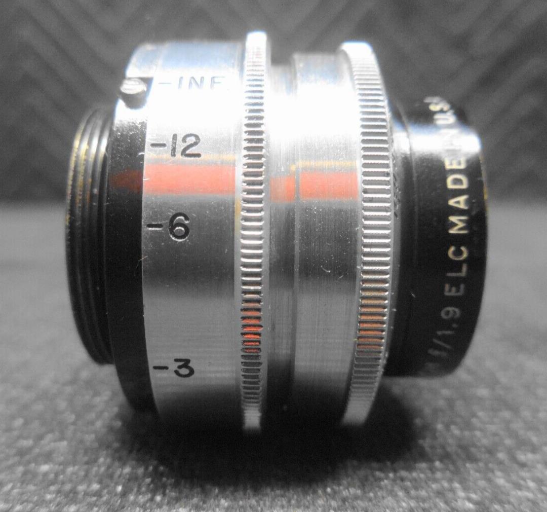 Vintage Bell & Howell Lumax 1 inch f/1.9  ELC Movie Camera C-Mount Lens