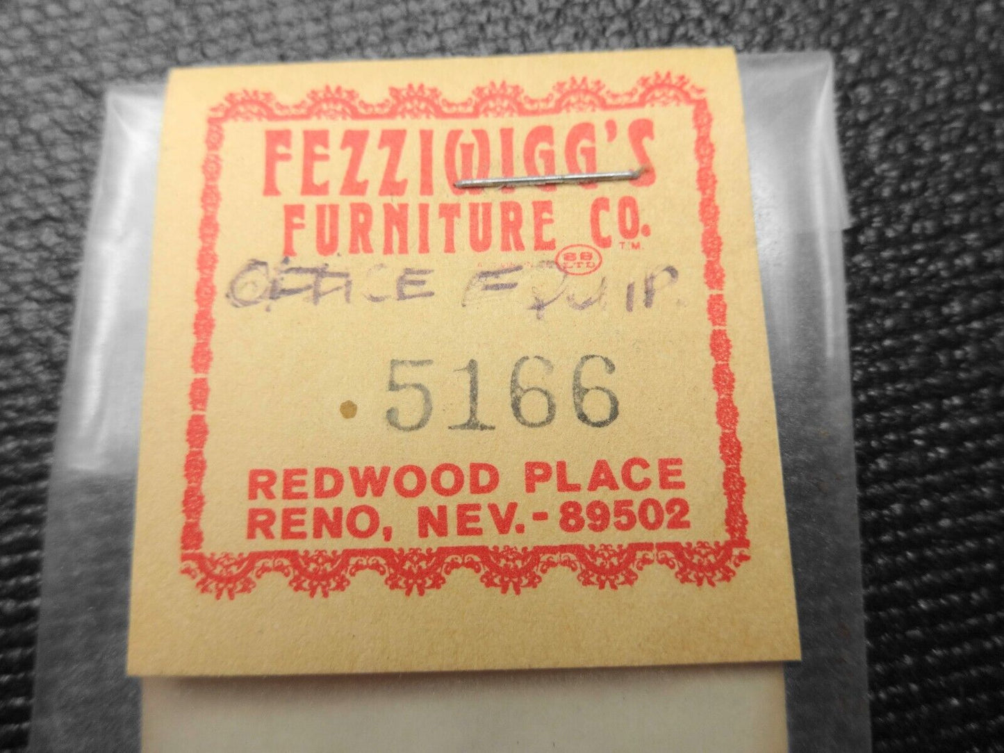 Vintage Fezziwigg's Furniture Co HO - Office Equipment - Diecast 5166 NOS