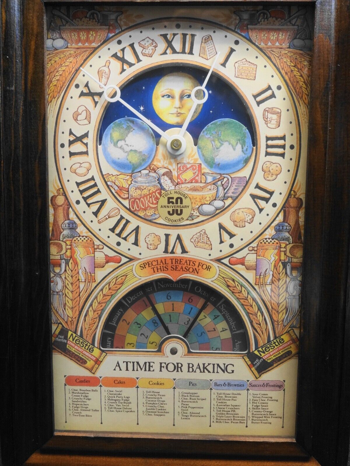 Vintage 1979 Nestle A Time for Baking Clock Toll House Cookies 50th Anniversary