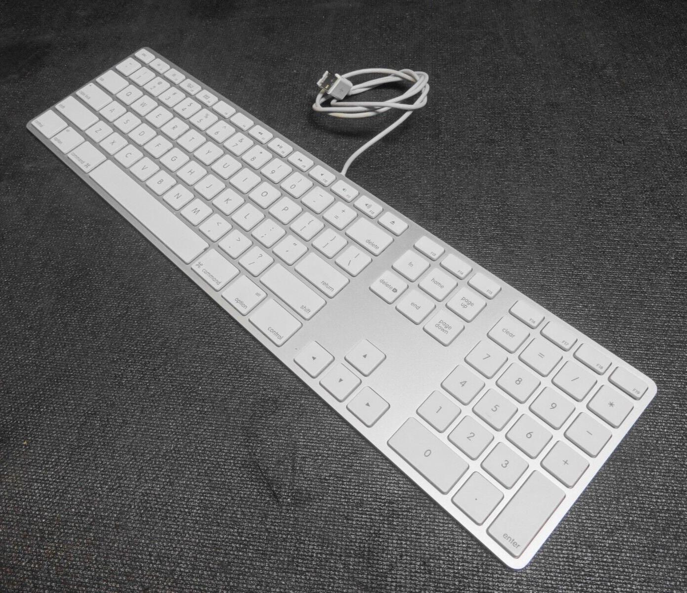GENUINE Apple A1243 Wired USB Keyboard White Aluminum