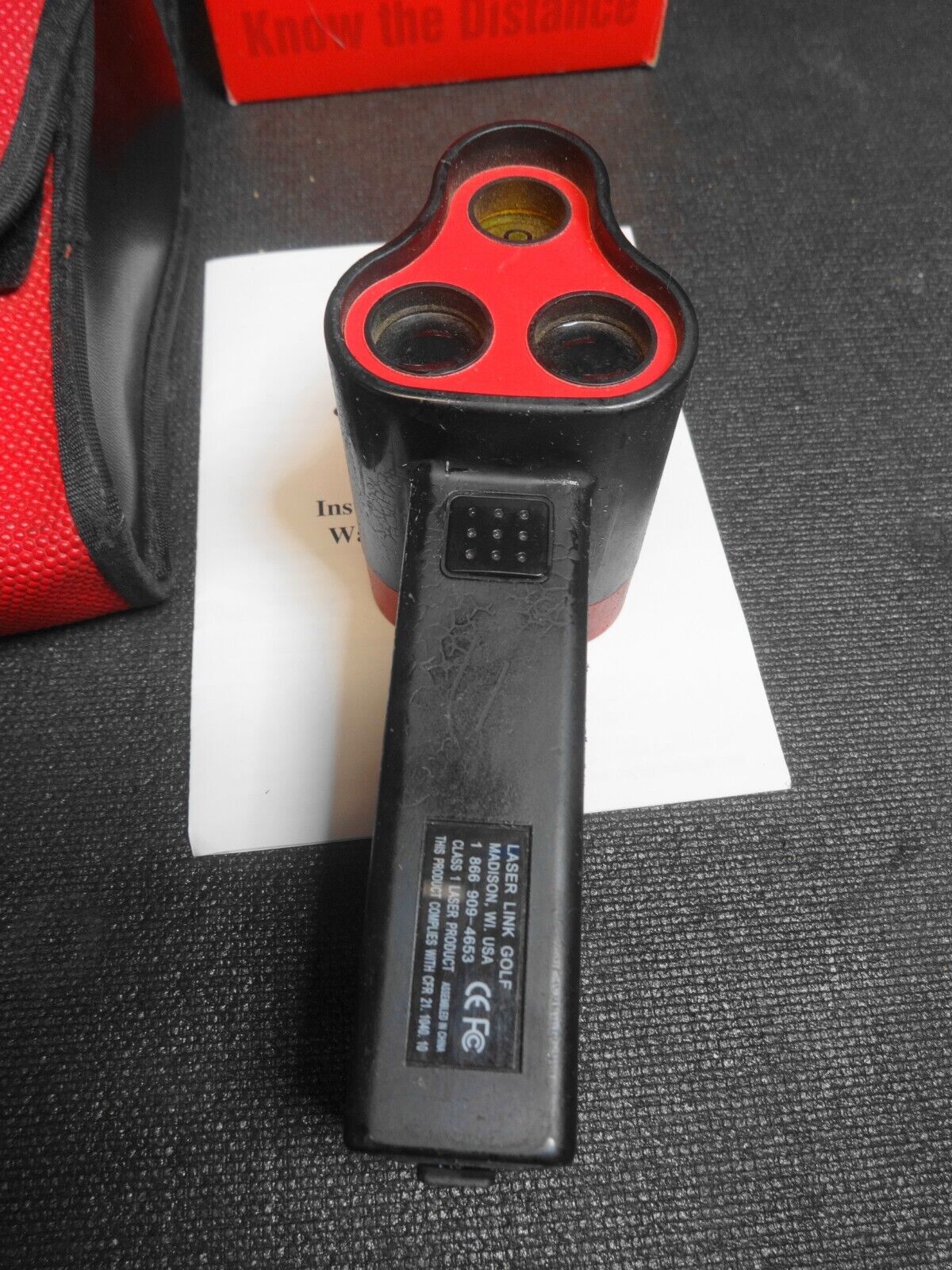 Laser Link Red Hot Range Finder w/ Case, Box & Manual