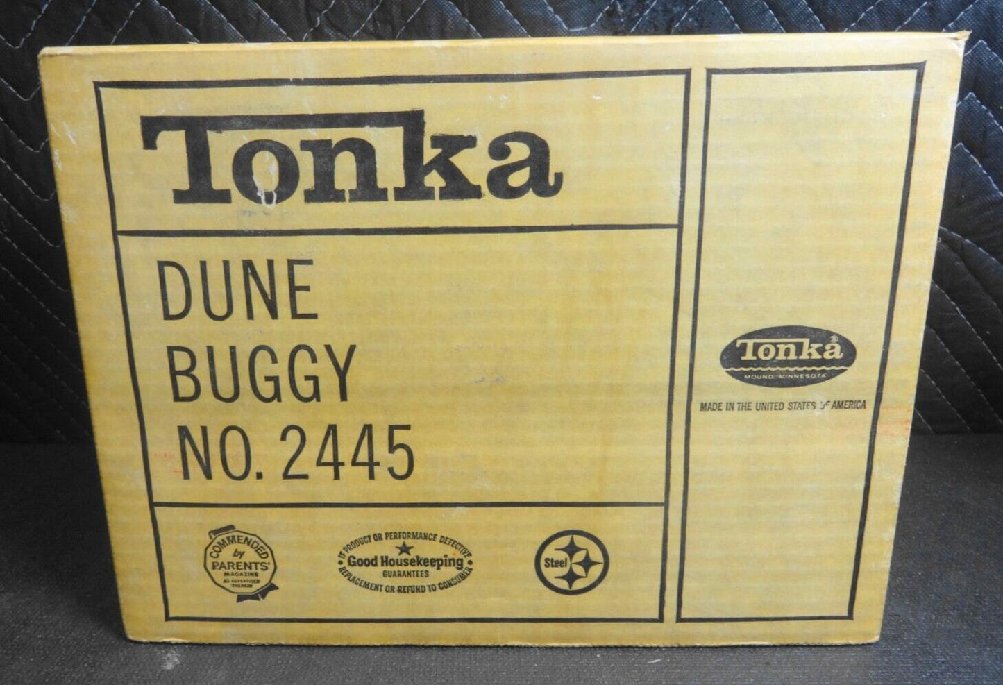VINTAGE TONKA DUNE BUGGY PRESSED STEEL TOY 2445 RED JEEP WILLYS ORIGINAL BOX