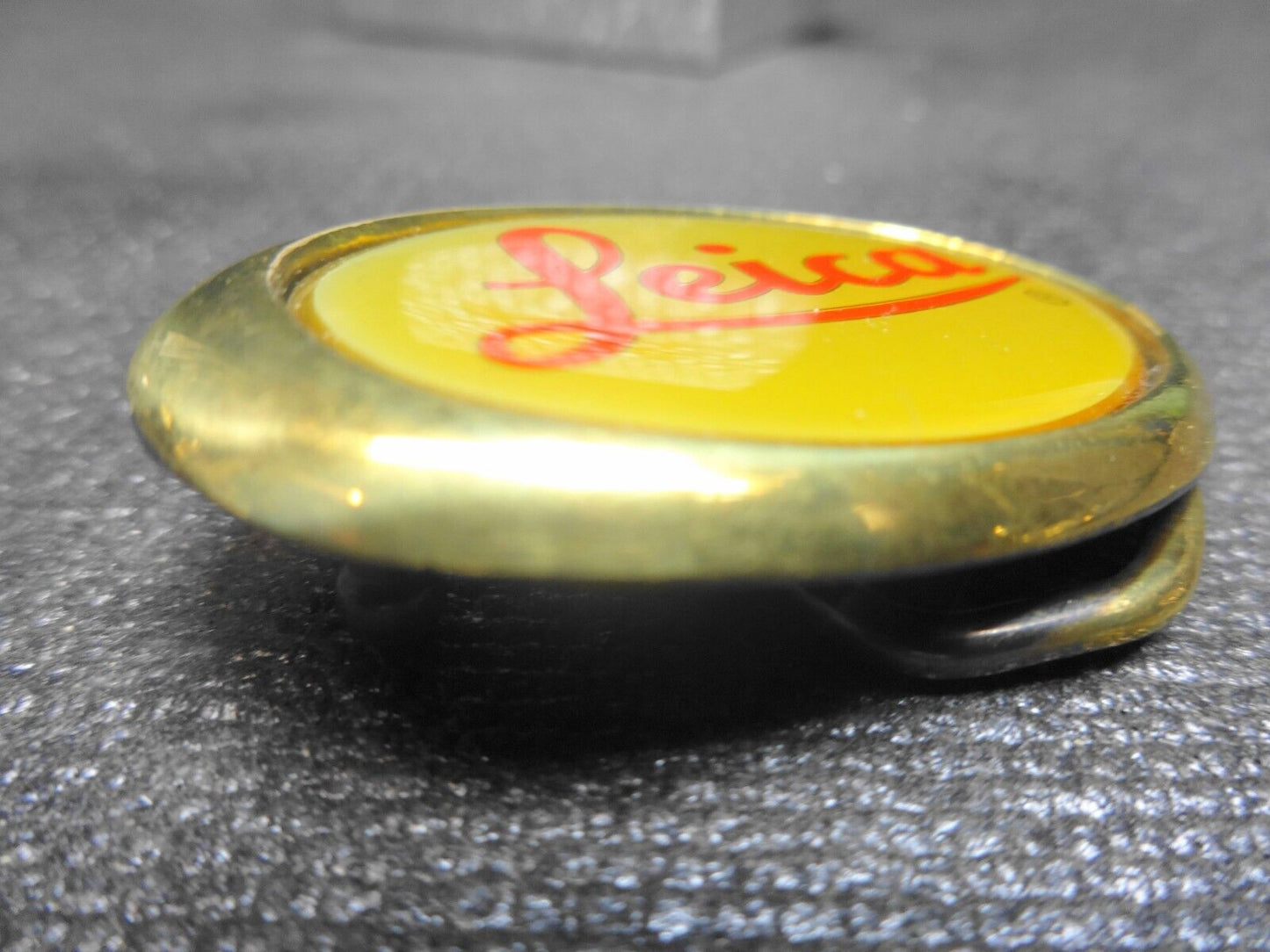 Vintage 1980's LEICA CAMERA Brass Belt Buckle for up to 1.25" Inch Belt w/ Box