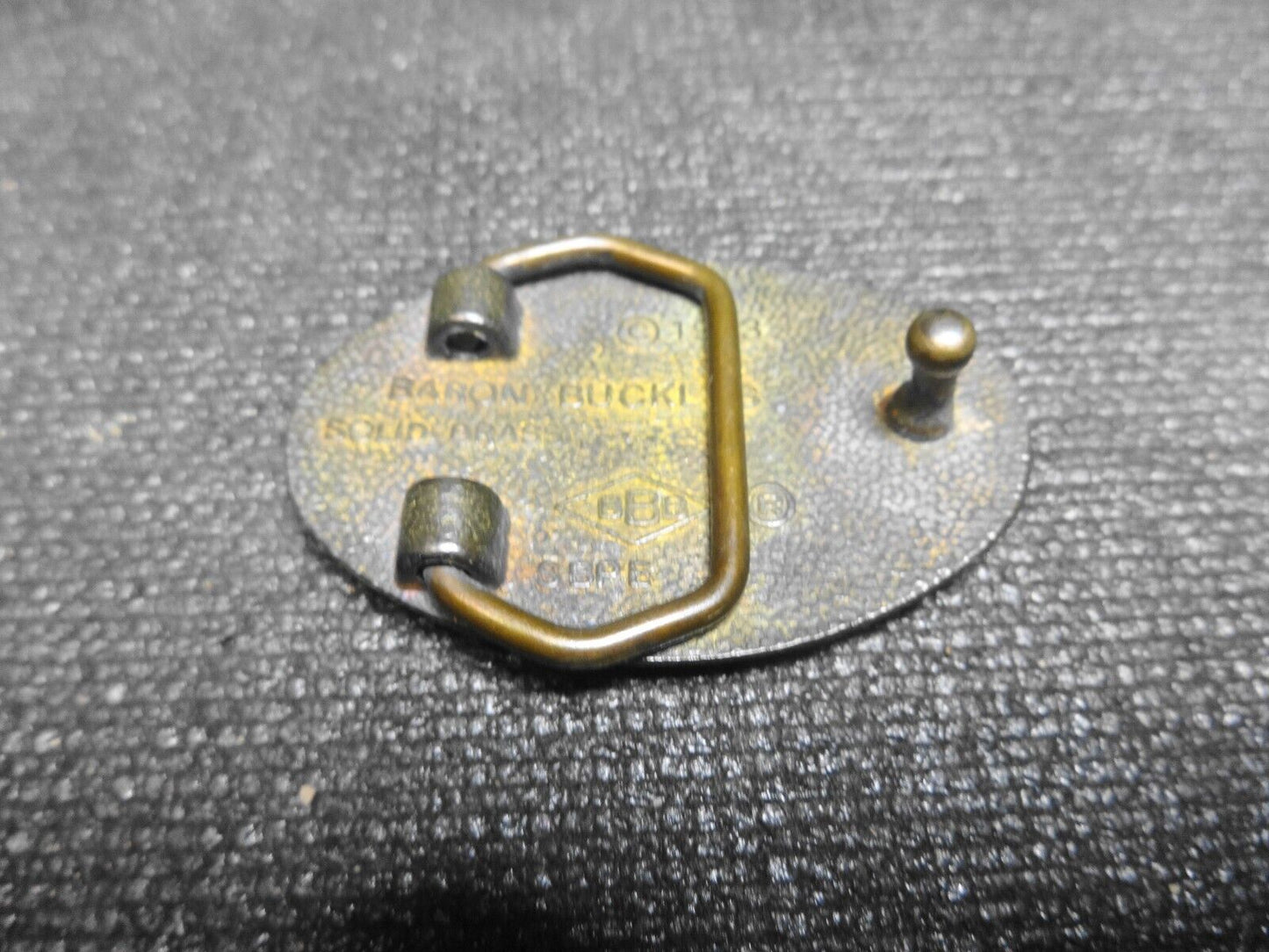 Vintage 1980's LEICA CAMERA Brass Belt Buckle for up to 1.25" Inch Belt w/ Box