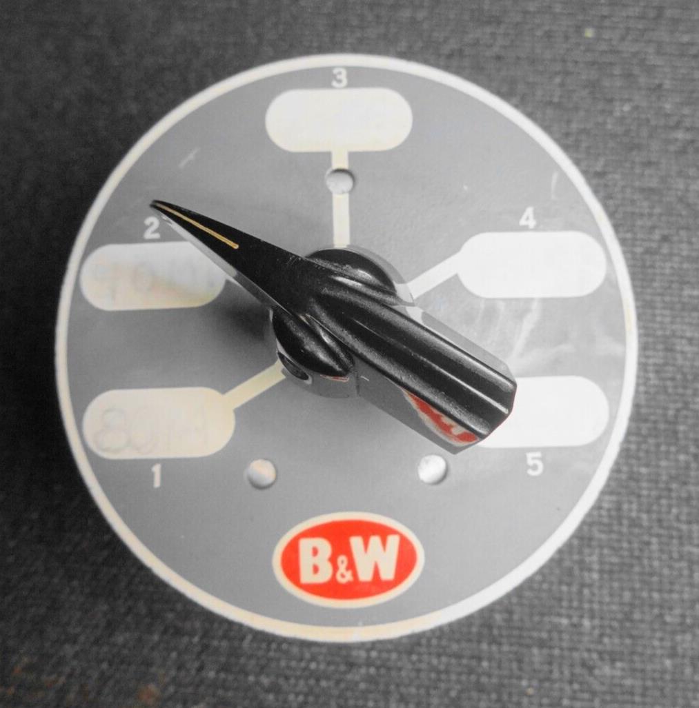 B&W Barker & Williamson 550A RF Coaxial Switch 5 Position w/ Knob