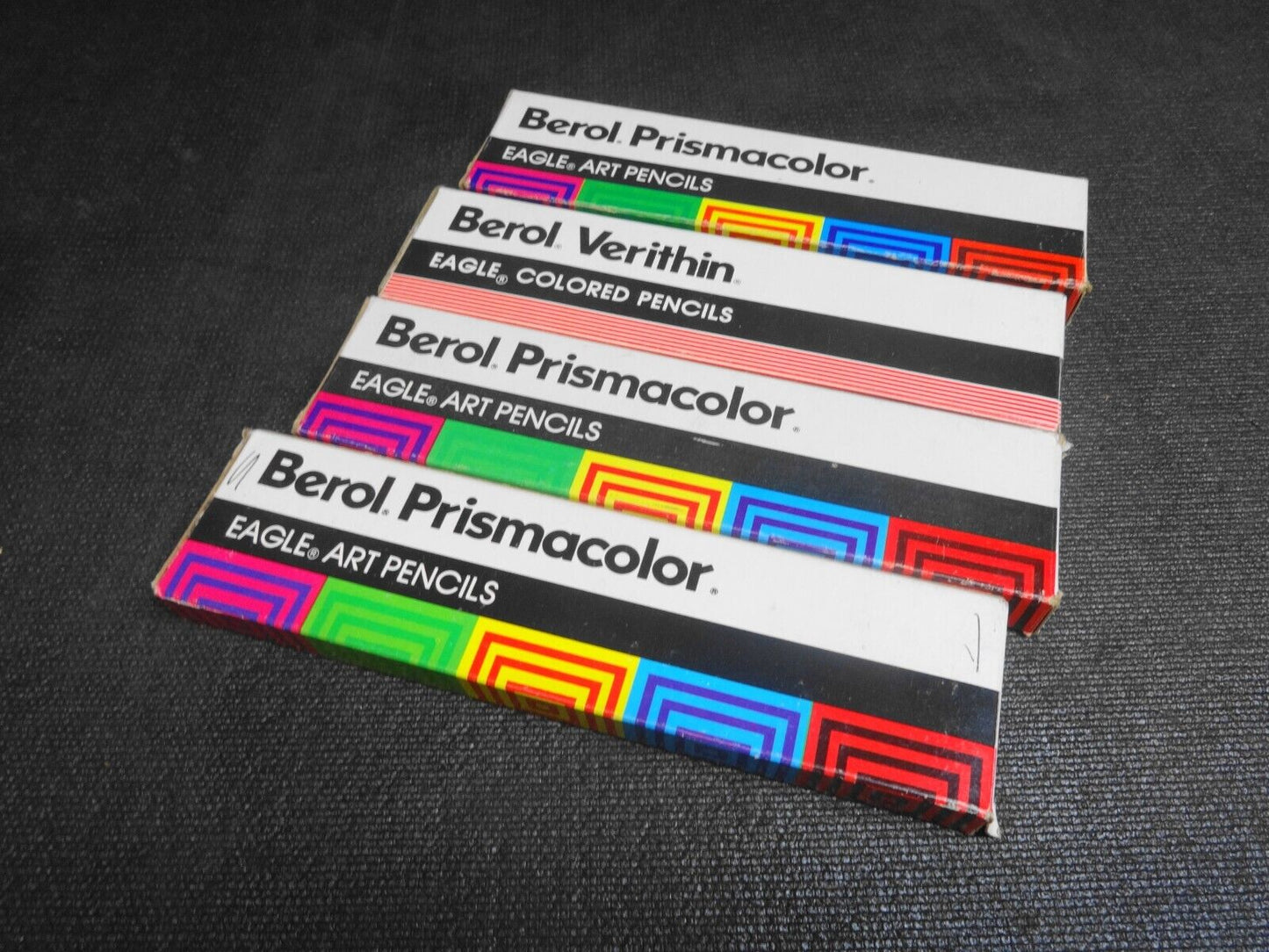 Vintage Berol Prismacolor Eagle Art Pencils 24x Black 935 White 8x 734 & 6x 738
